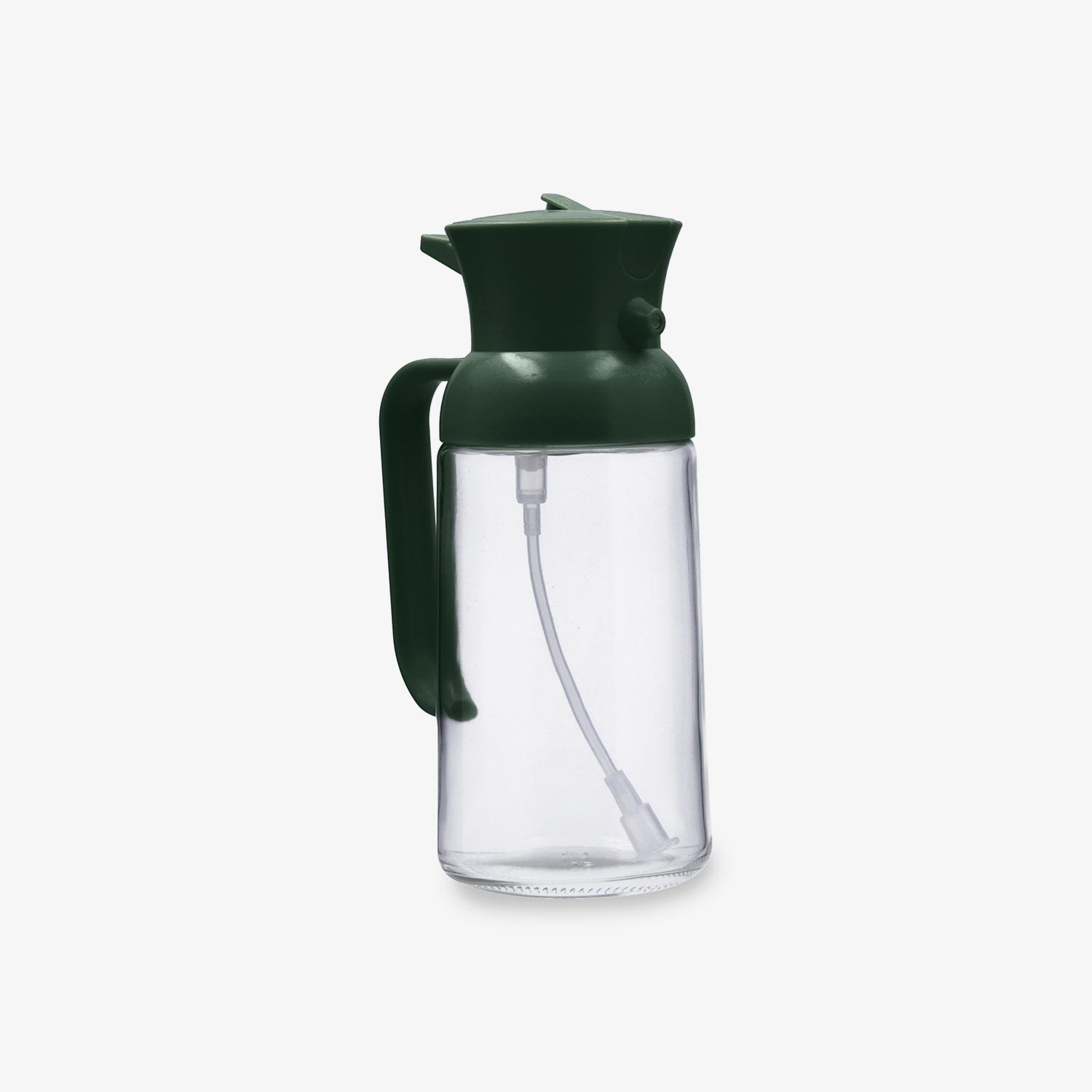 Aceitera con pulverizador verde de cristal Terrae