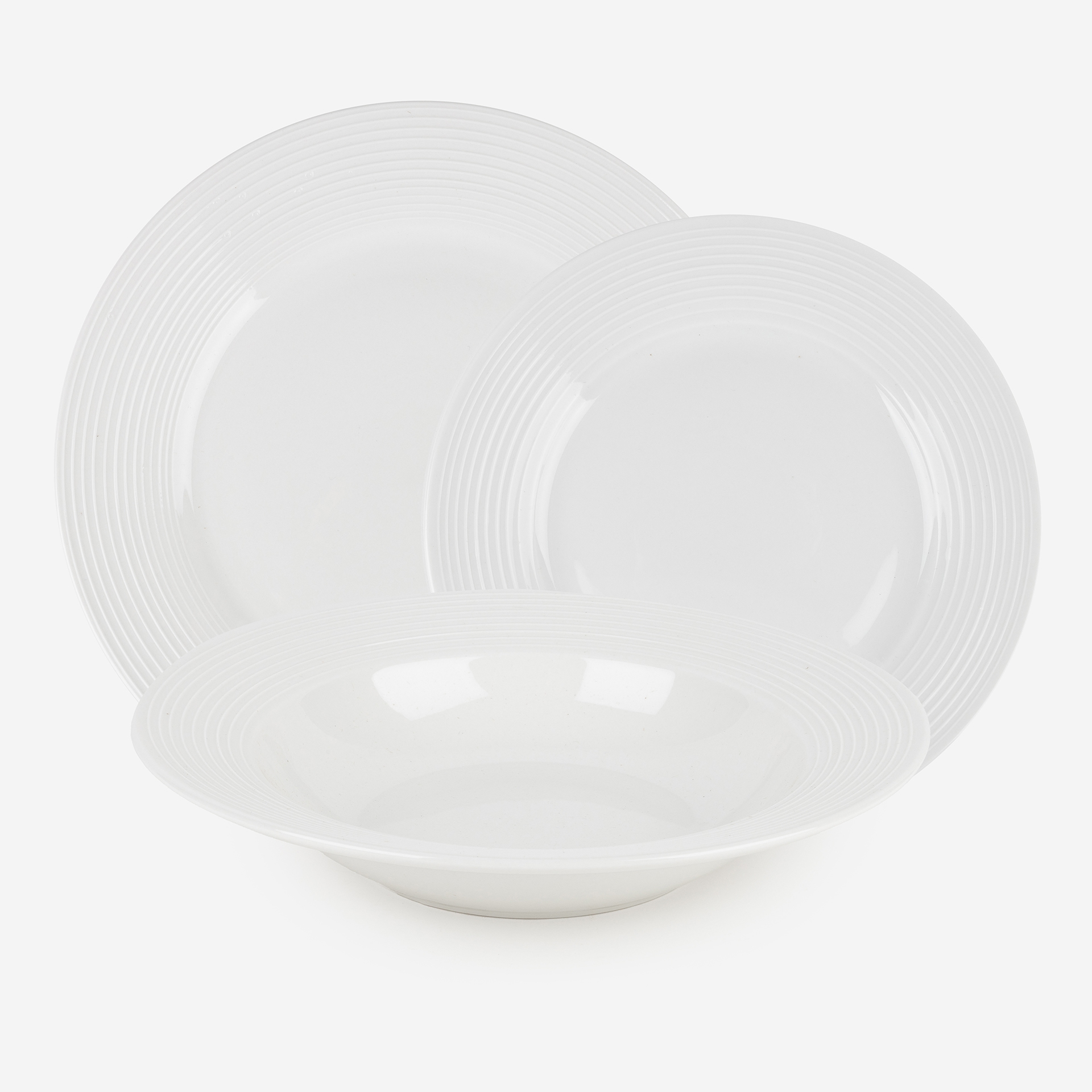 Vajilla de 18 piezas de porcelana Circle