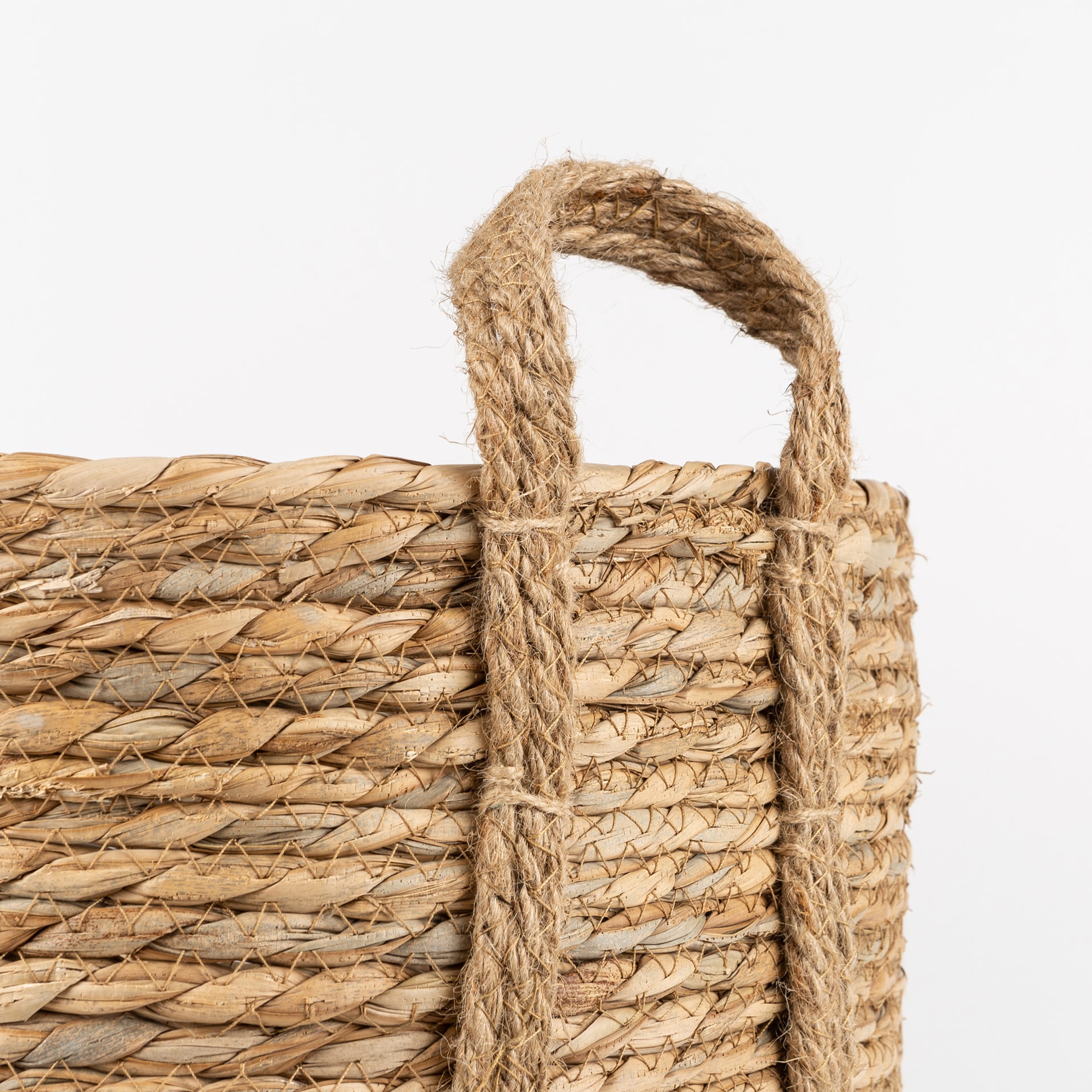 Cesta con asa de esparto Magret Ø28x28cm