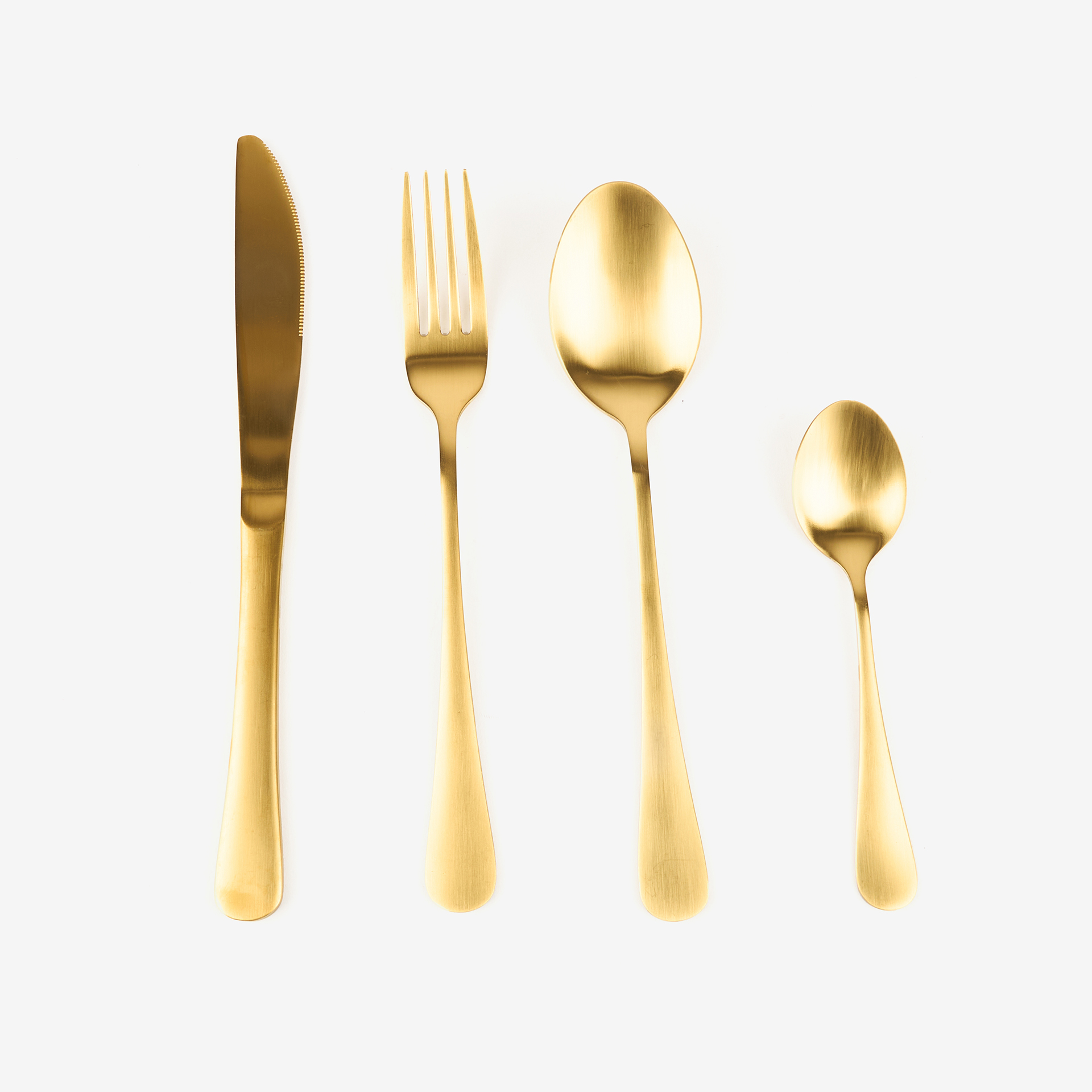 Cuberter&iacute;a de 24 piezas de acero inoxidable dorada Adele - Bergner