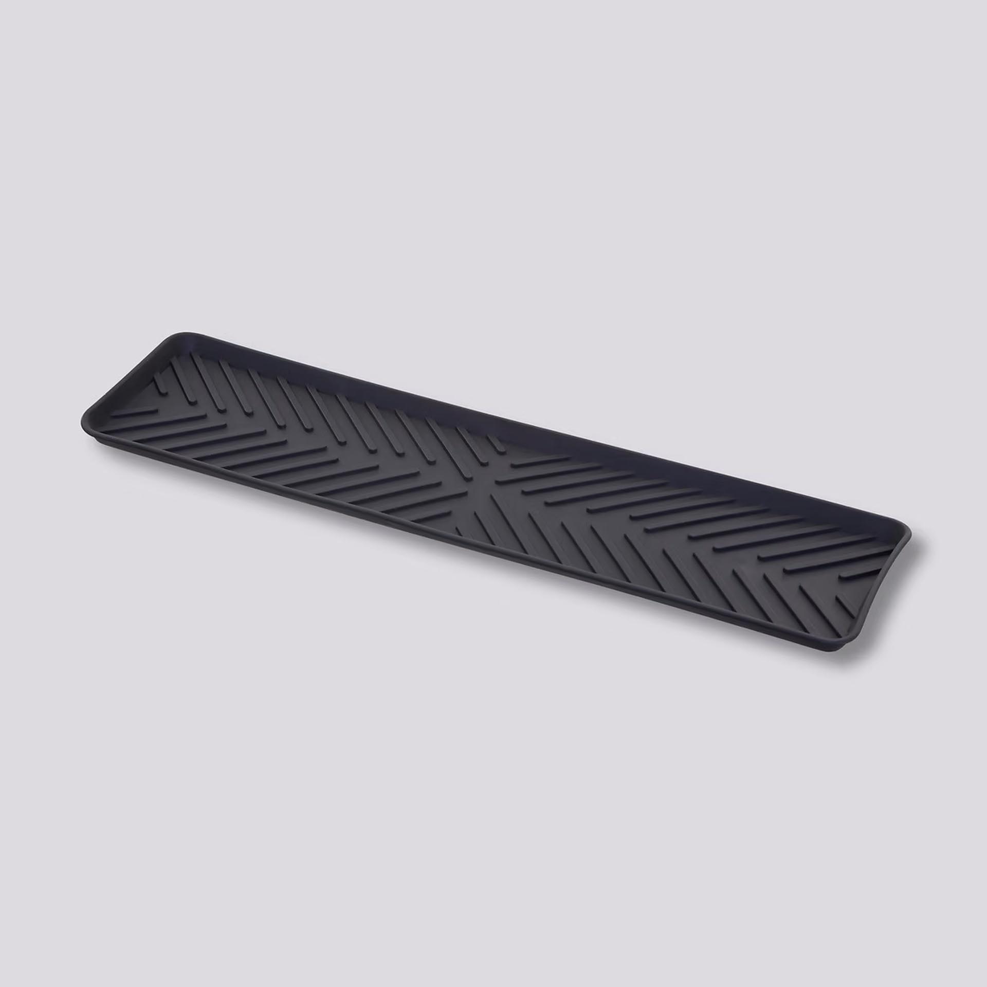 Alfombrilla escurridora de vajilla AquaDry de silicona gris 40,7x10,7cm