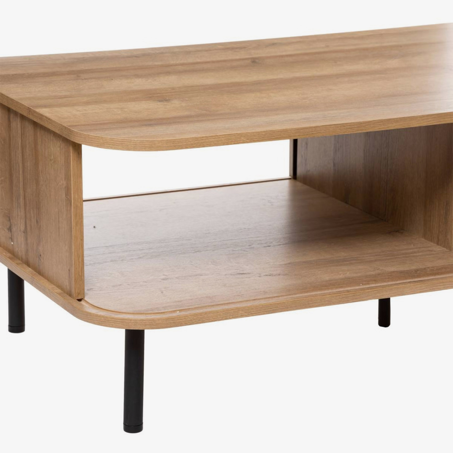 Mesa auxiliar de 2 puertas de madera Ivara
