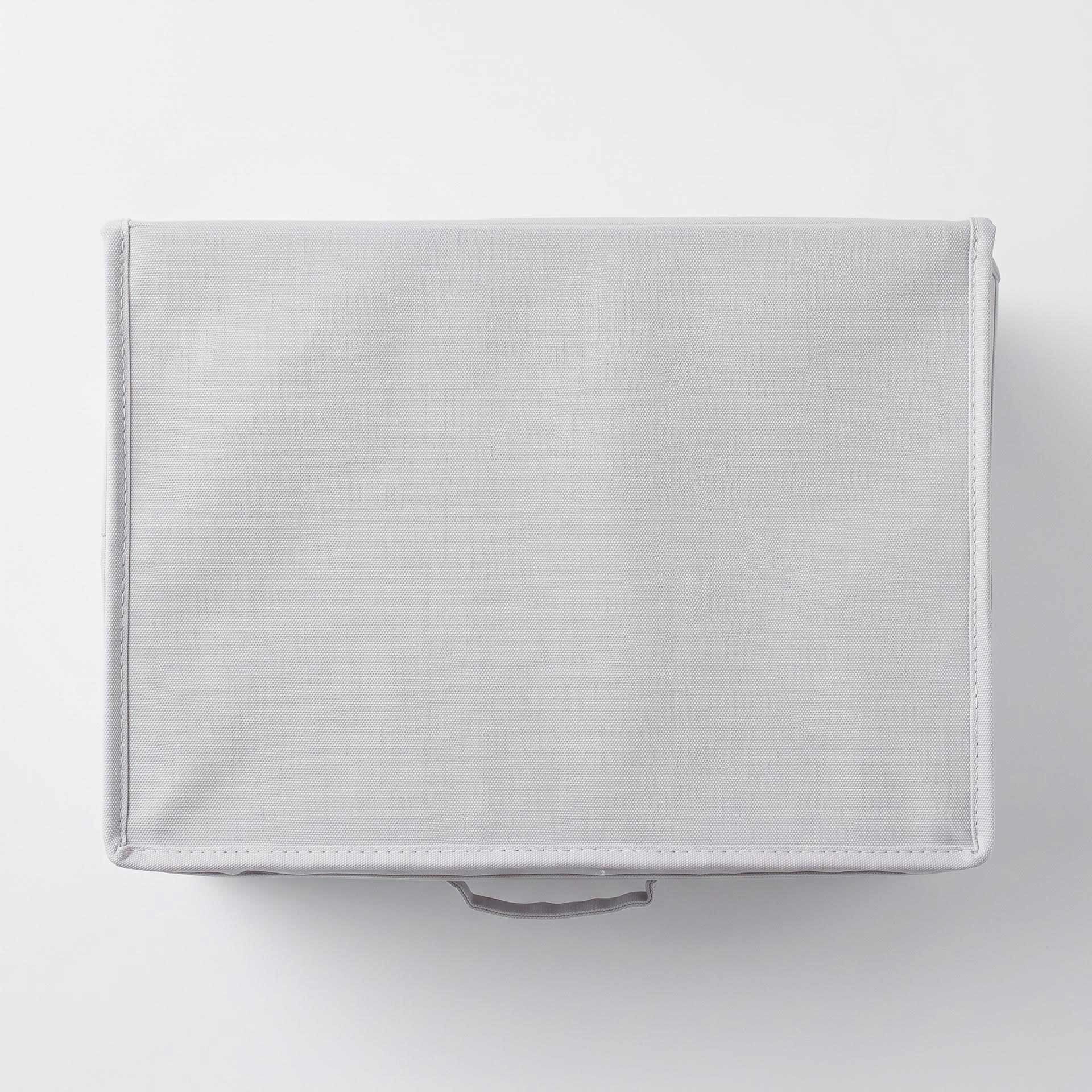 Caja de almacenaje con tapa de textil blanco Nube 39x29x19cm