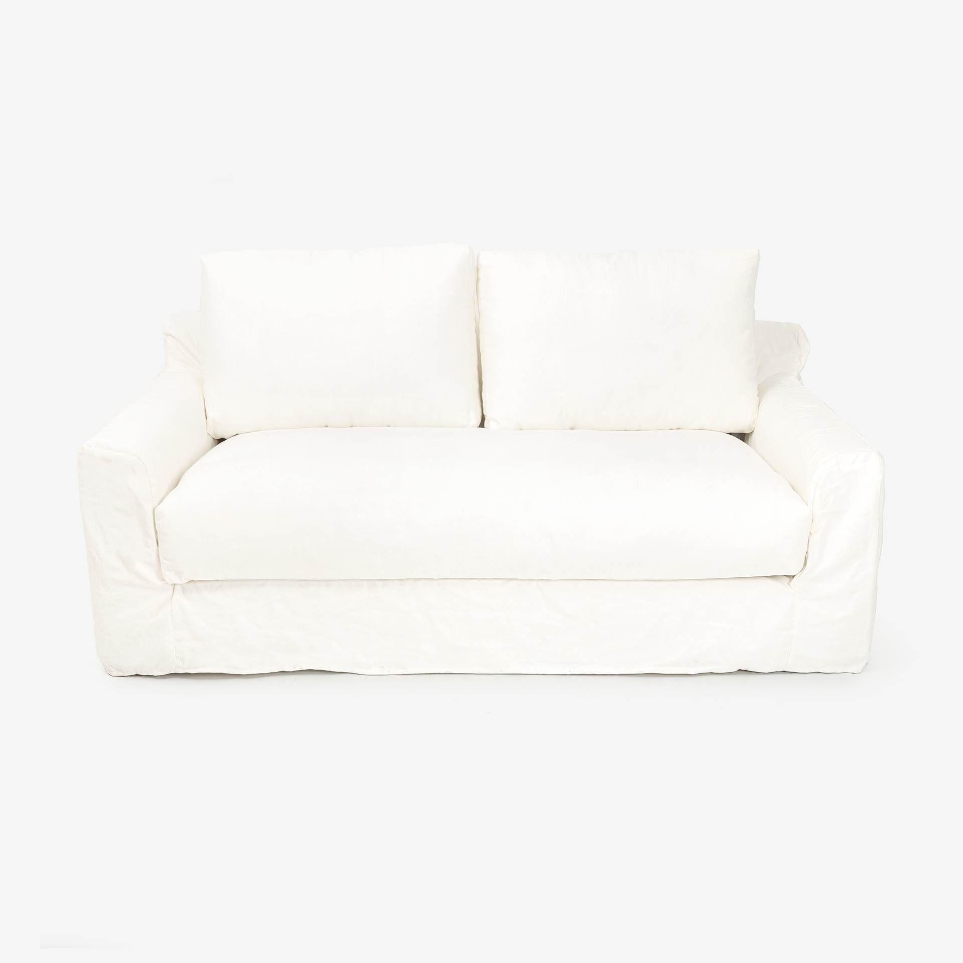 Sofá de 3 plazas de lino blanco Ibi 200x105x100cm Clau&Chloe