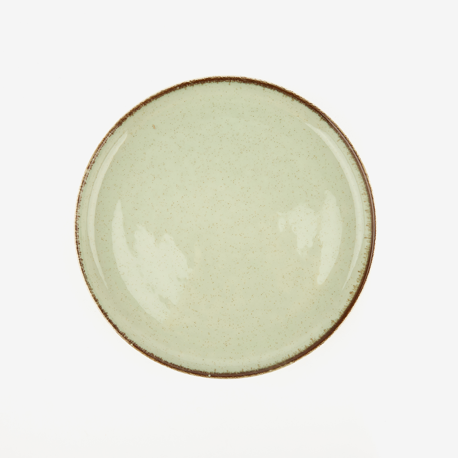 Plato de postre de porcelana verde Olite Ø19cm