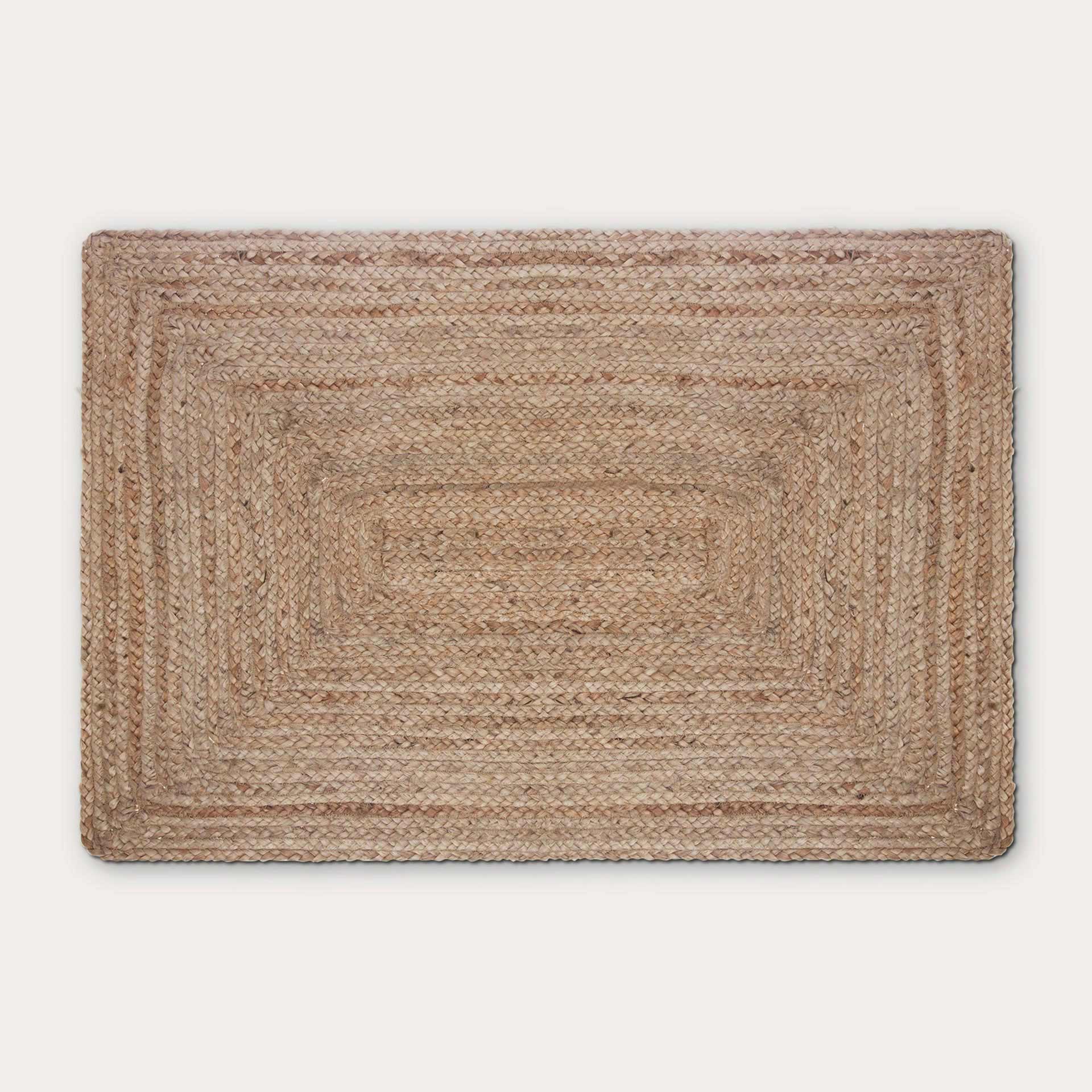 Alfombra de yute natural beige 60x90cm