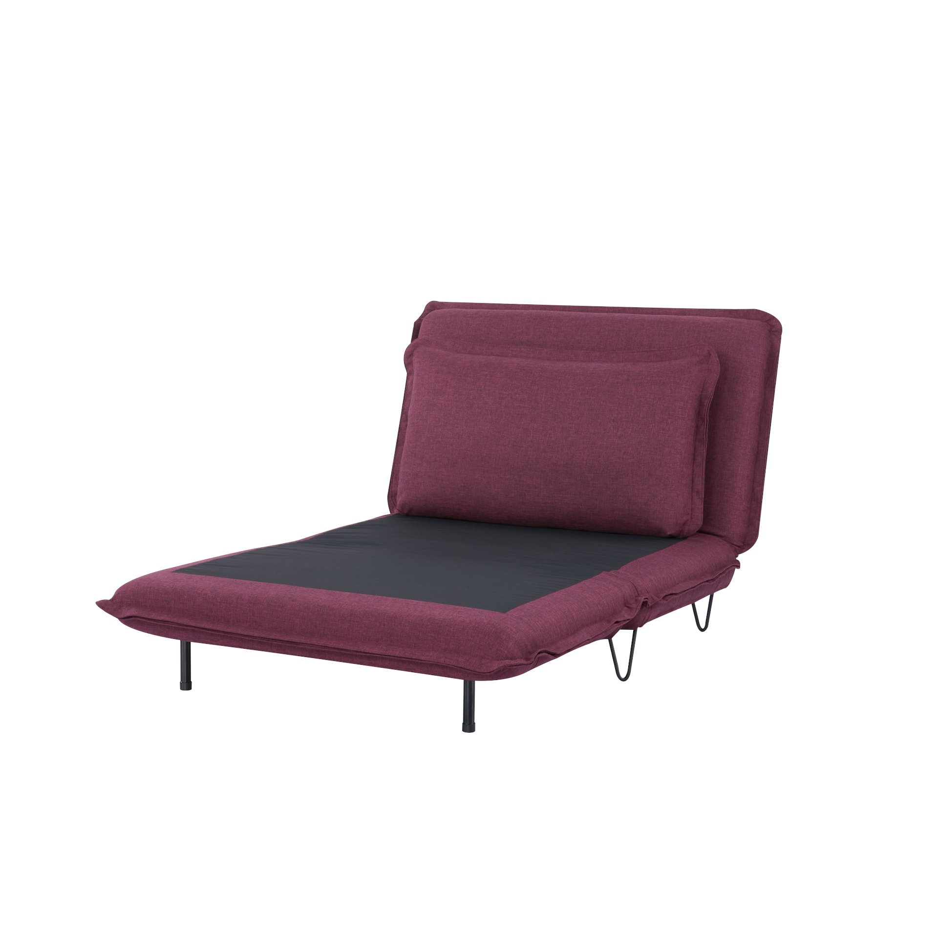 Sofa-cama individual burgundy 103x94x82cm Clau&Chloe