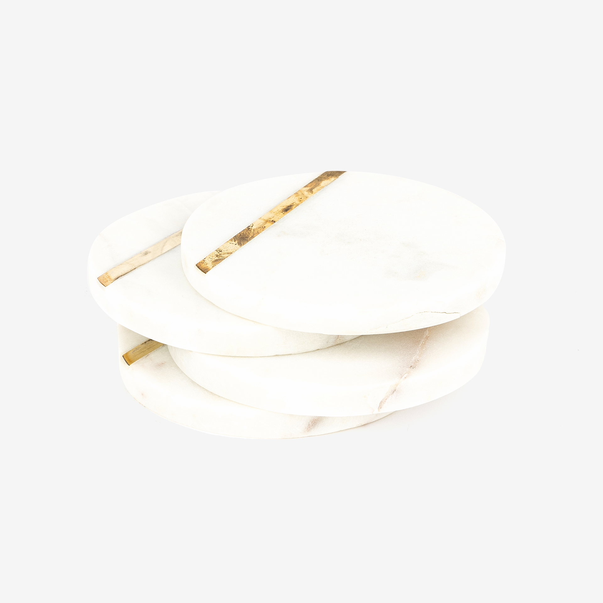 Set de 4 posavasos con efecto mármol Ø10cm