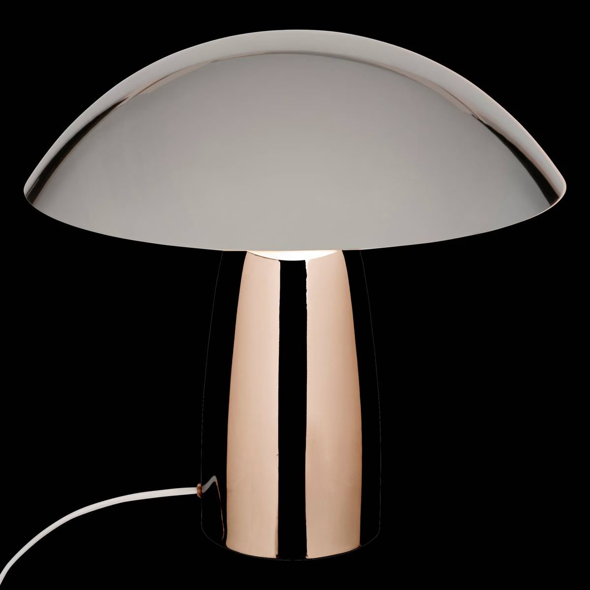 L&aacute;mpara de mesa seta Omira plateada 34cm