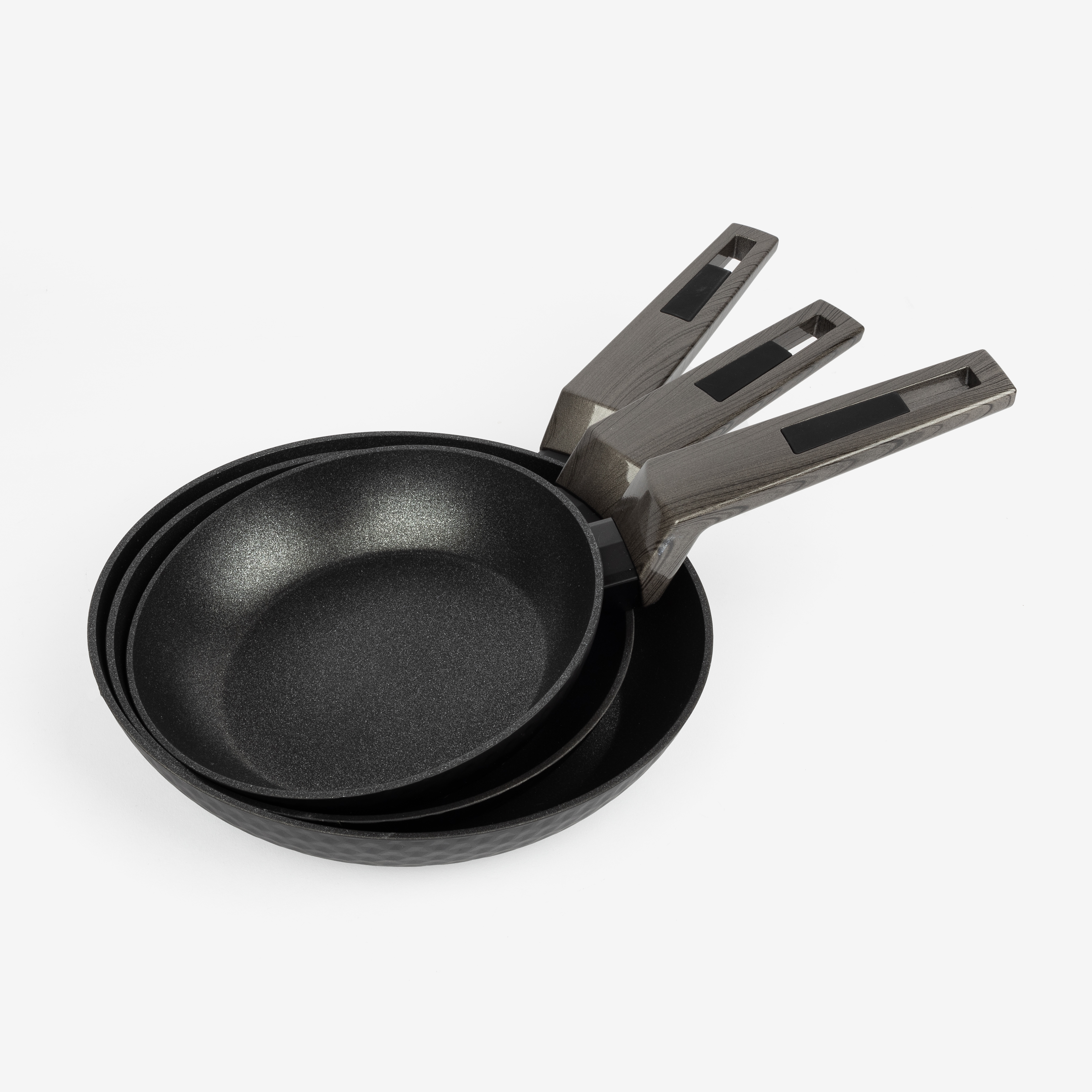 Conjunto de 3 sartenes de aluminio Ice Ø18/20/24cm