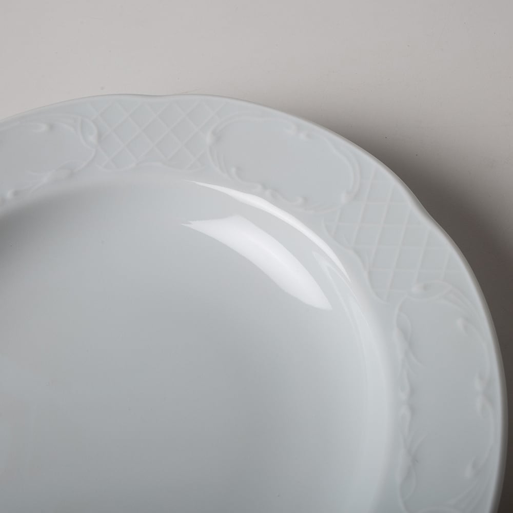 Plato hondo blanco de porcelana Flora &Oslash;22cm