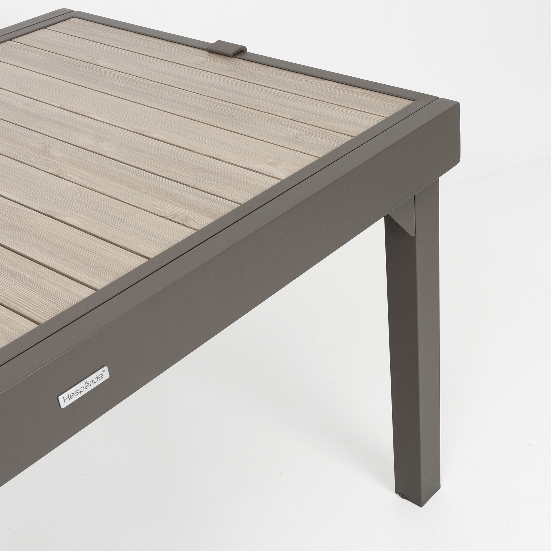 Mesa extensible gris de aluminio Palma 90/180cm