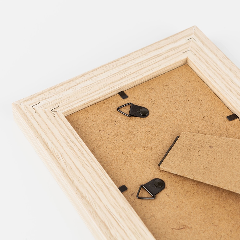 Marco de fotos blanco y natural Obi 10x15cm