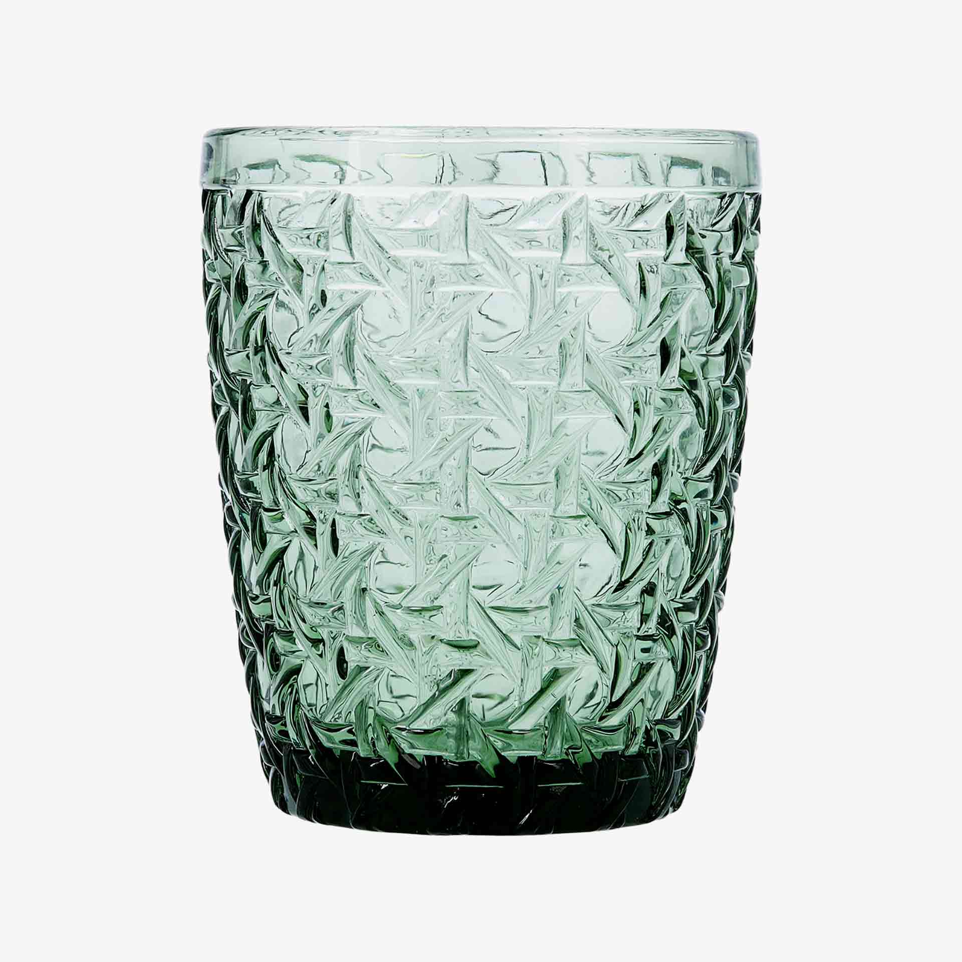 Vaso bajo de vidrio verde Jadea 30cl