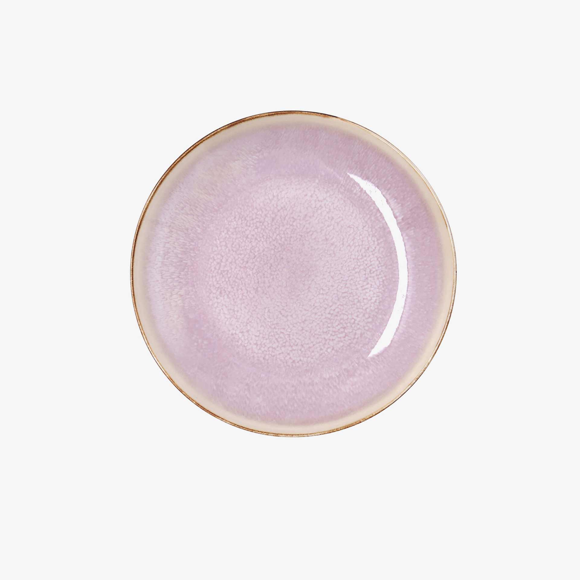 Plato de postre de cer&aacute;mica rosa Blush &Oslash;19cm