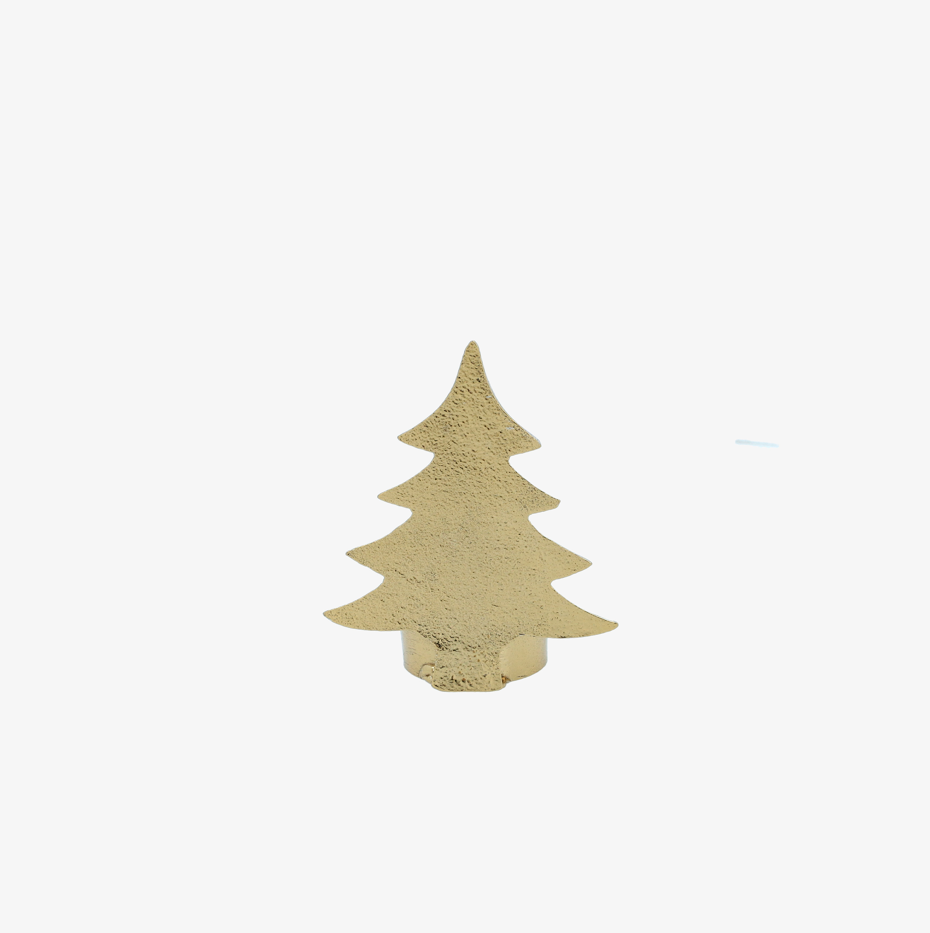 Portavelas &aacute;rbol de Navidad dorado para vela de t&eacute;