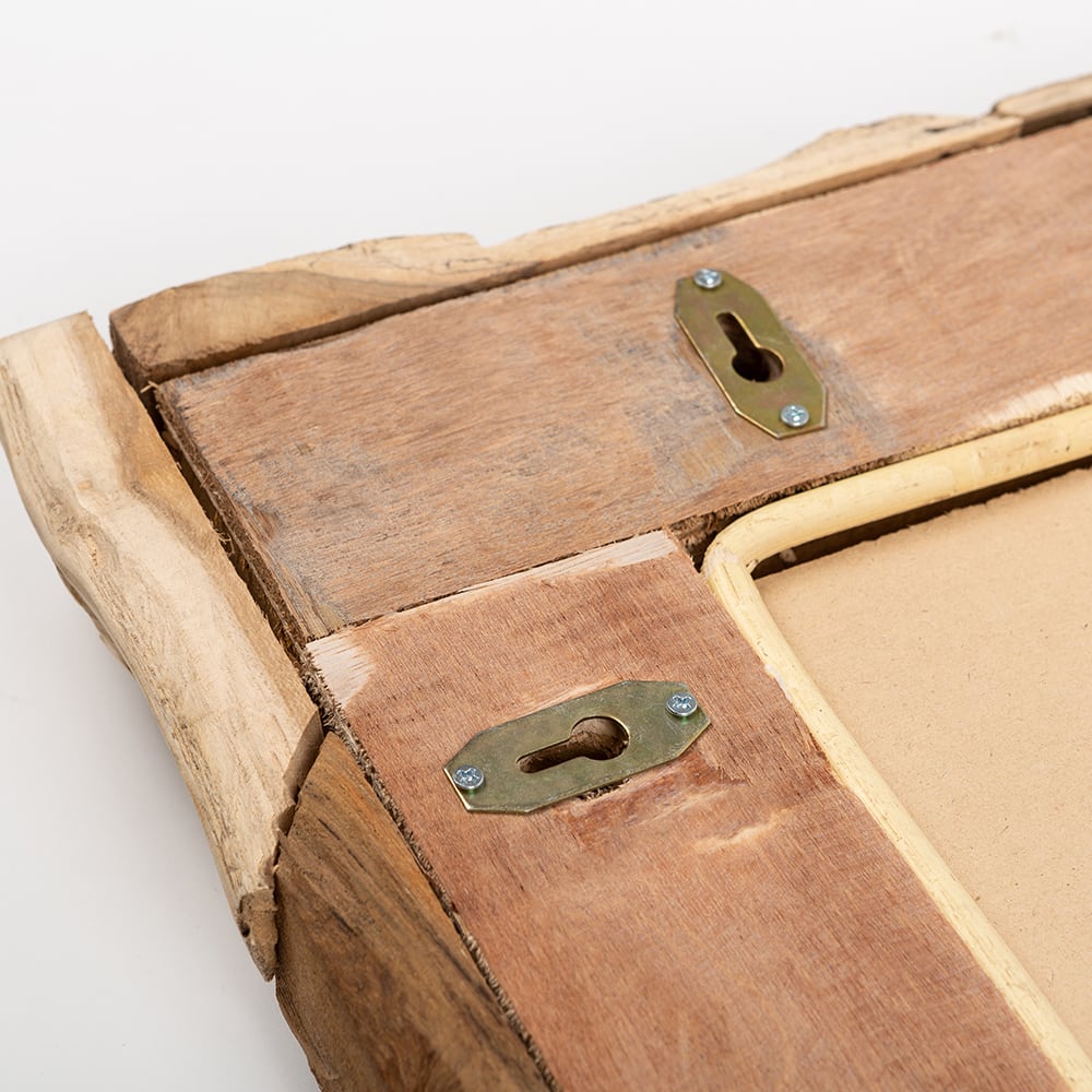 Espejo rectangular de madera