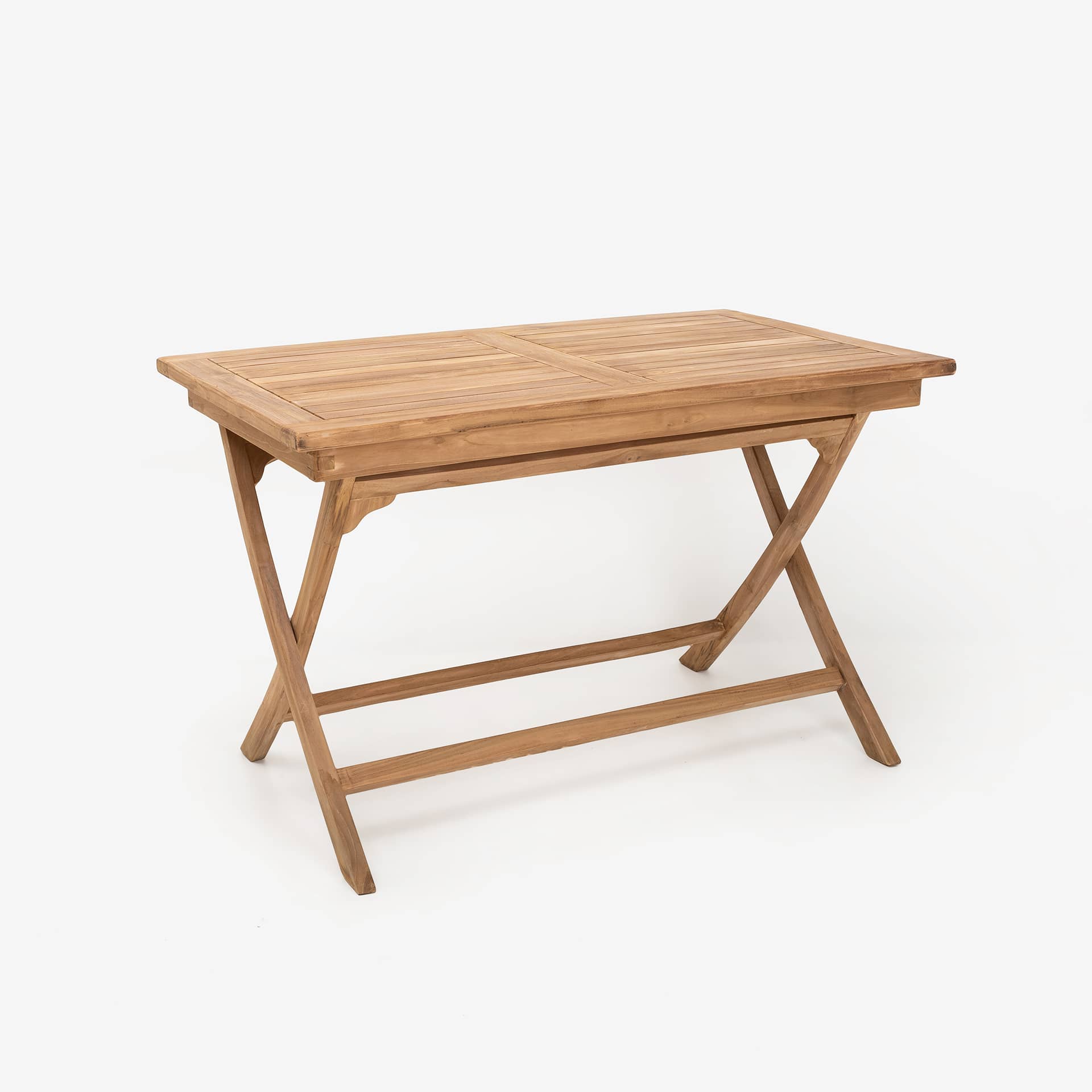 Mesa de jard&iacute;n plegable de madera de teca Azores 120x70x75cm