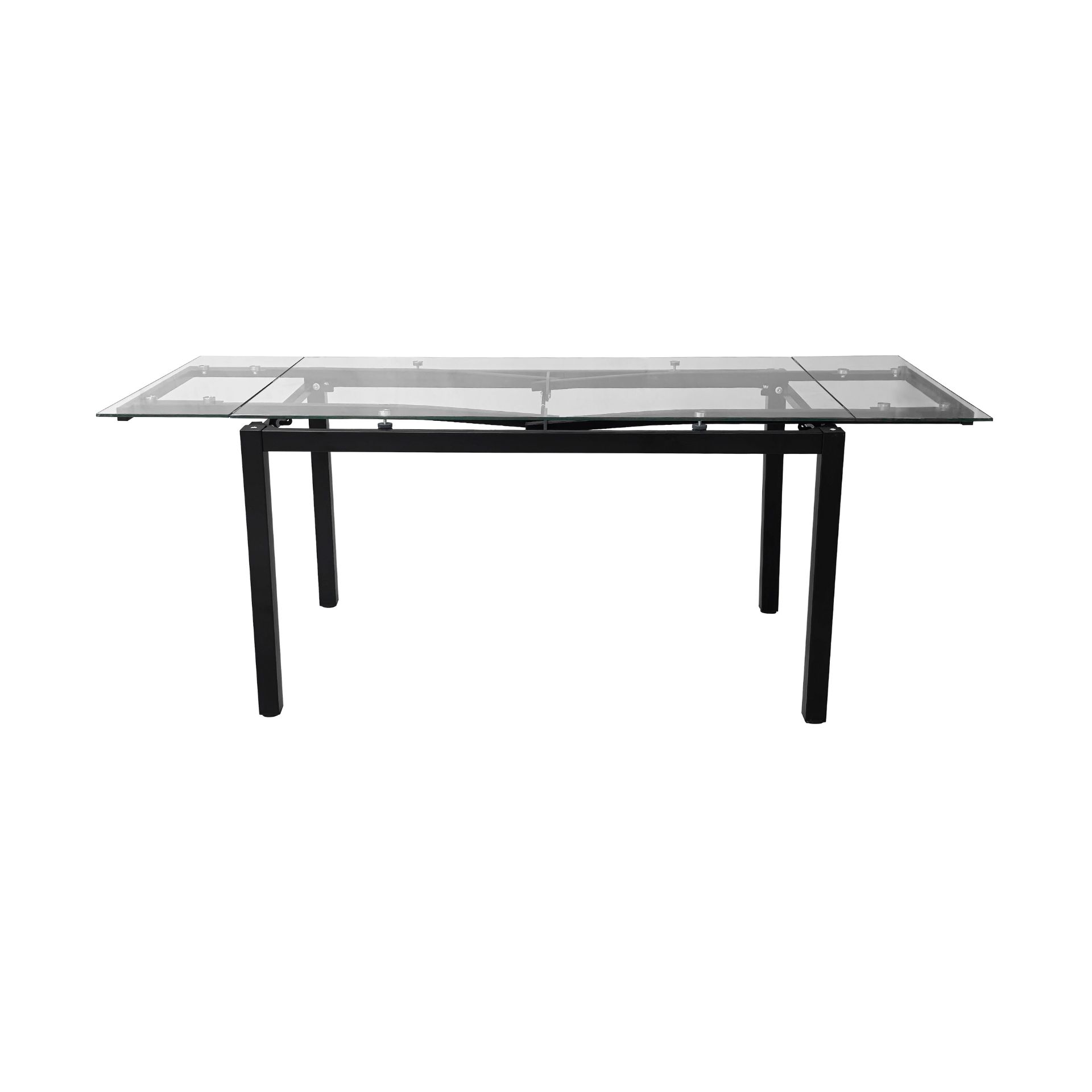 Mesa de comedor extensible de cristal Praga 200/140x80x76cm