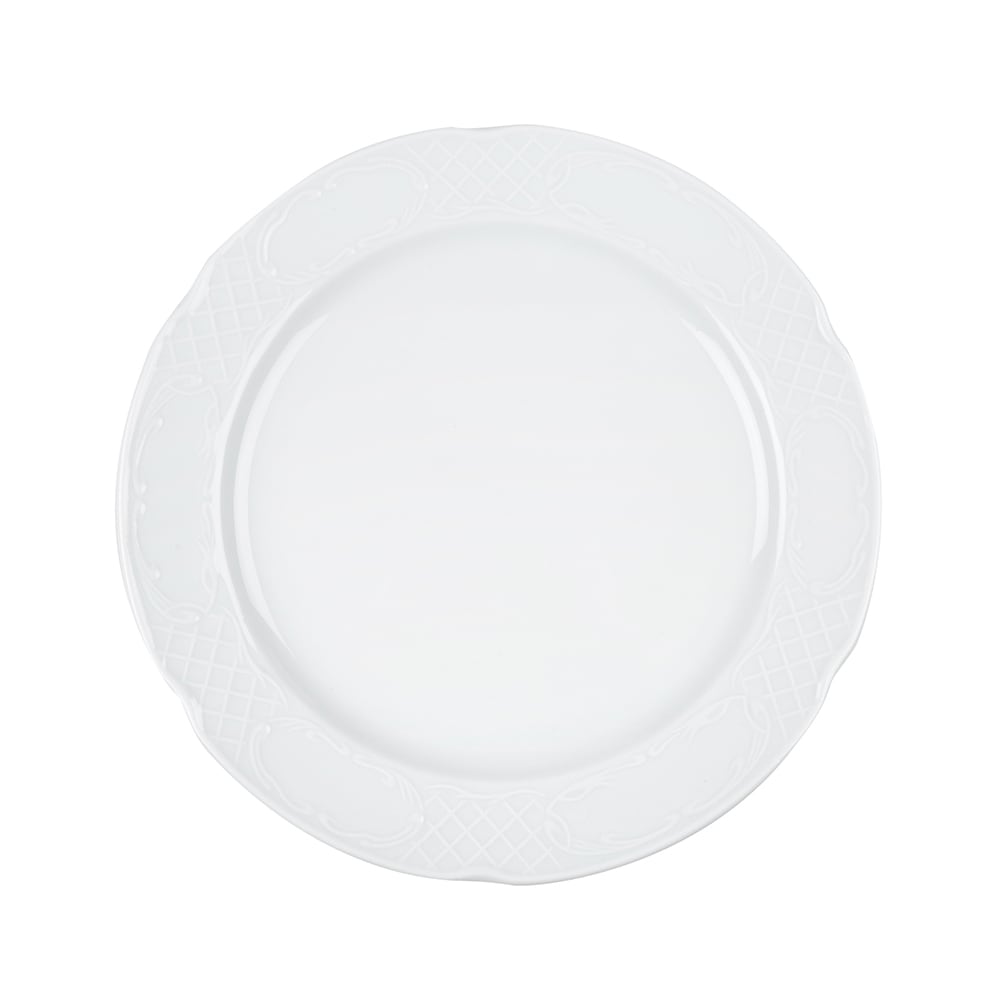 Plato llano blanco de porcelana Flora &Oslash;27cm