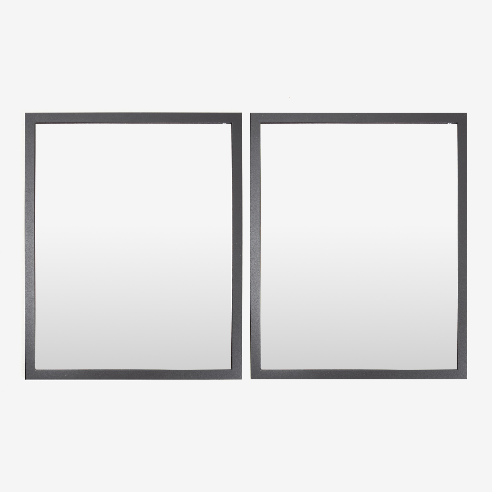 Set de 2 espejos de pared rectangulares de madera negra Belto 40x50cm