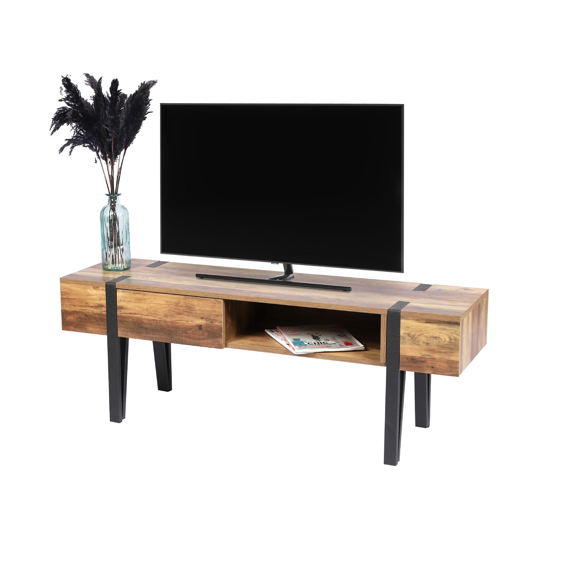 Mueble de TV de aglomerado de madera MDF Dublin 140x40x50cm