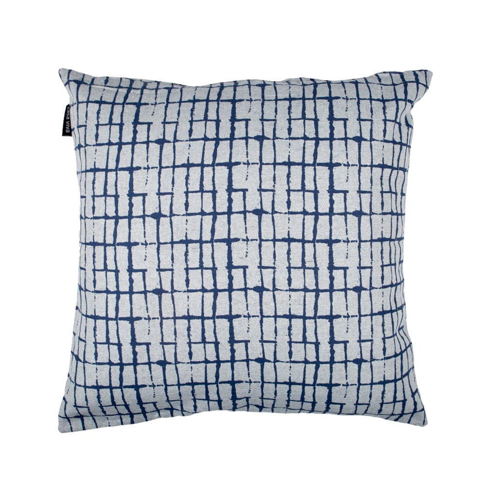 Funda de cojín de algodón azul Kurten 45x45cm
