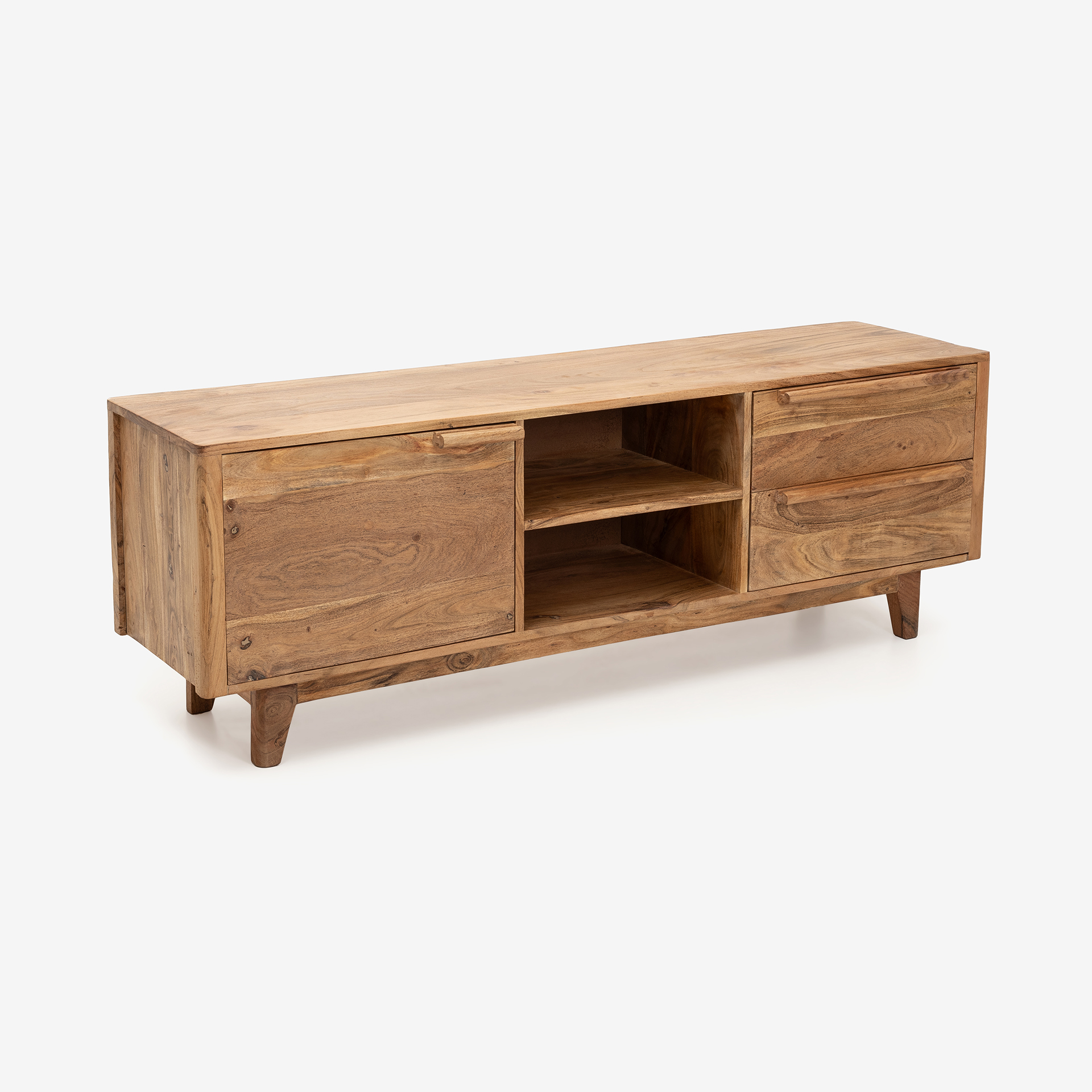 Mueble de TV de madera de acacia Attic 160x40x55cm Clau&Chloe