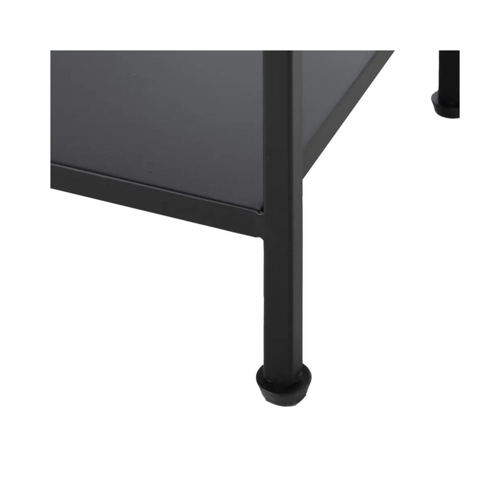 Estanter&iacute;a de metal negro Calista 65x25x110cm