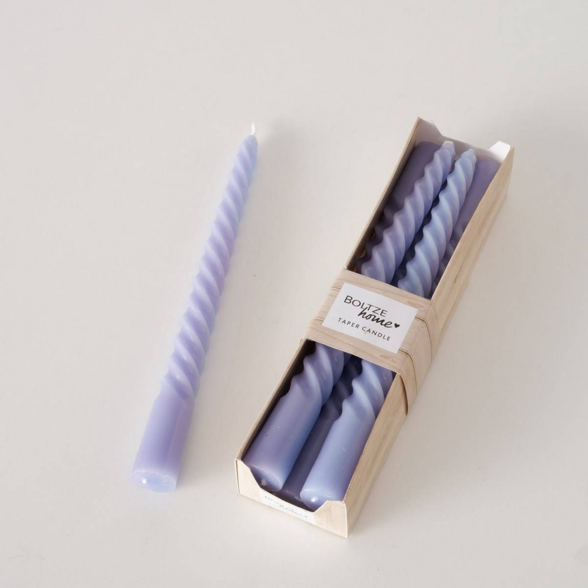 Set de 6 velas decorativas candelabro lila Ø2x20cm