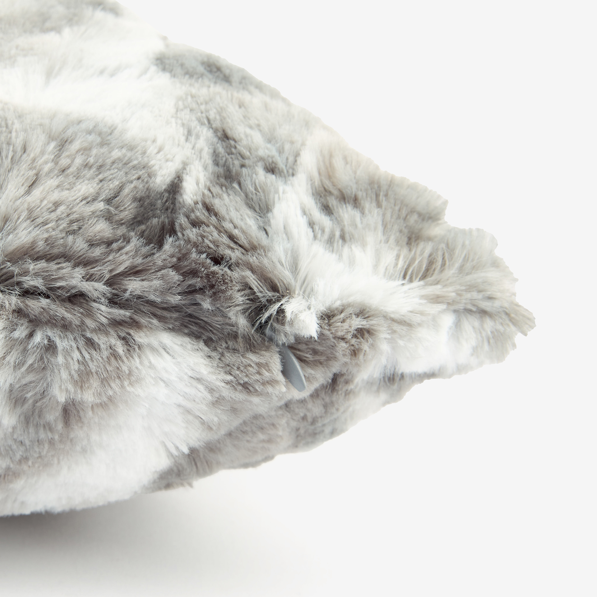 Funda de cojín de pelo gris 45x45cm