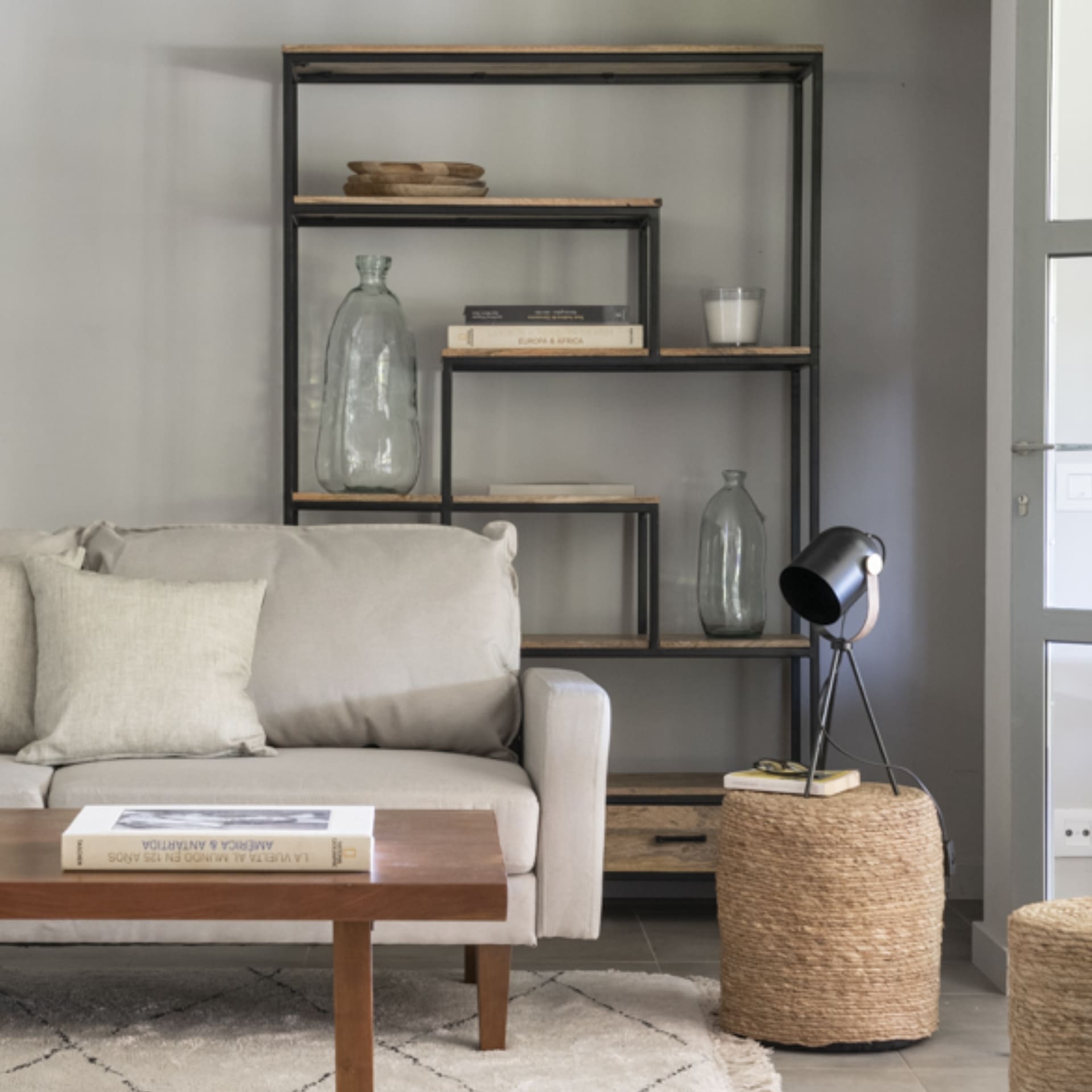 Jarrón de vidrio reciclado Ø22x51cm