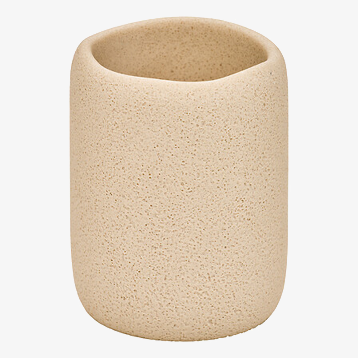 Vaso para cepillos beige Elia 9,9cm