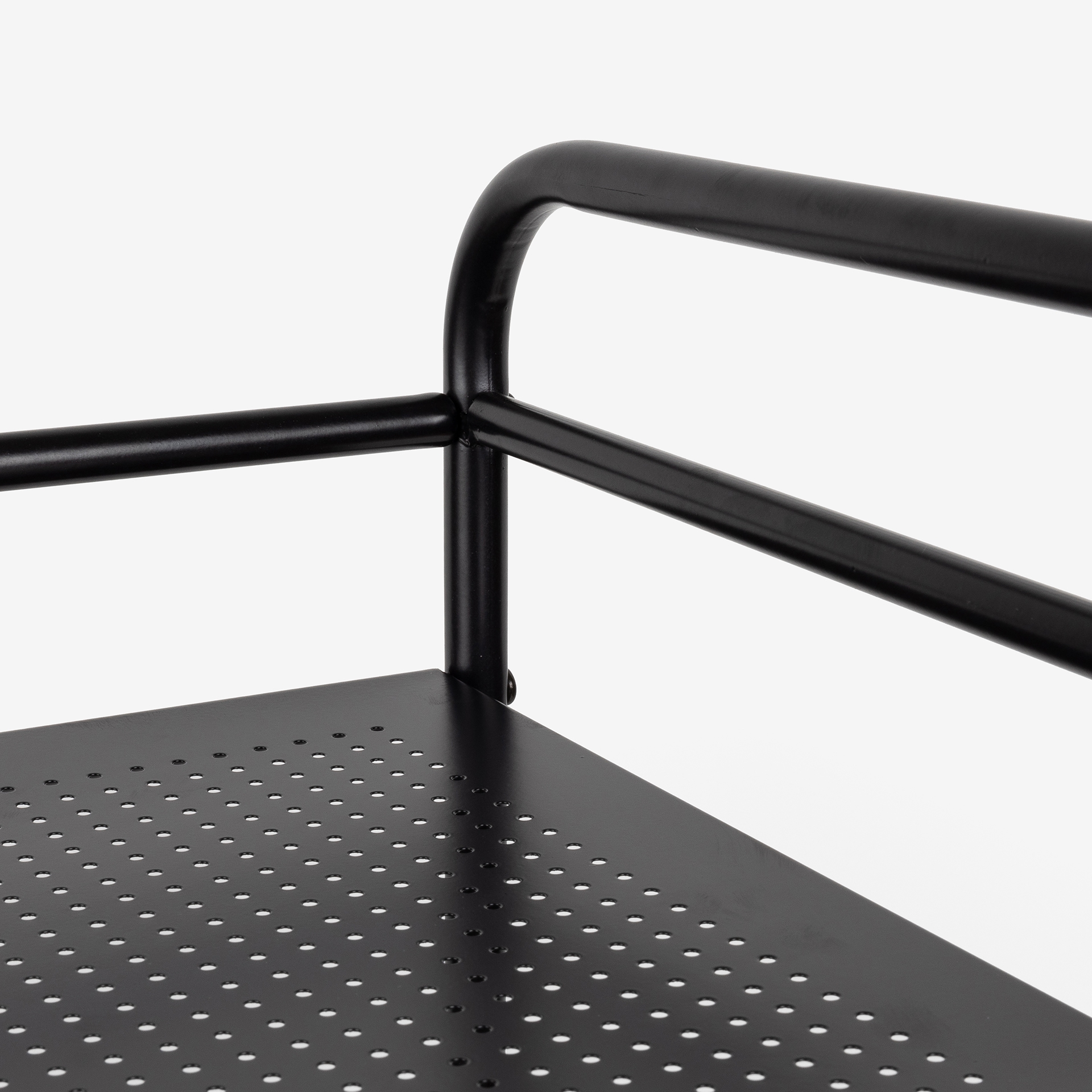 Carro de ba&ntilde;o negro de metal Silas 39x32x71cm