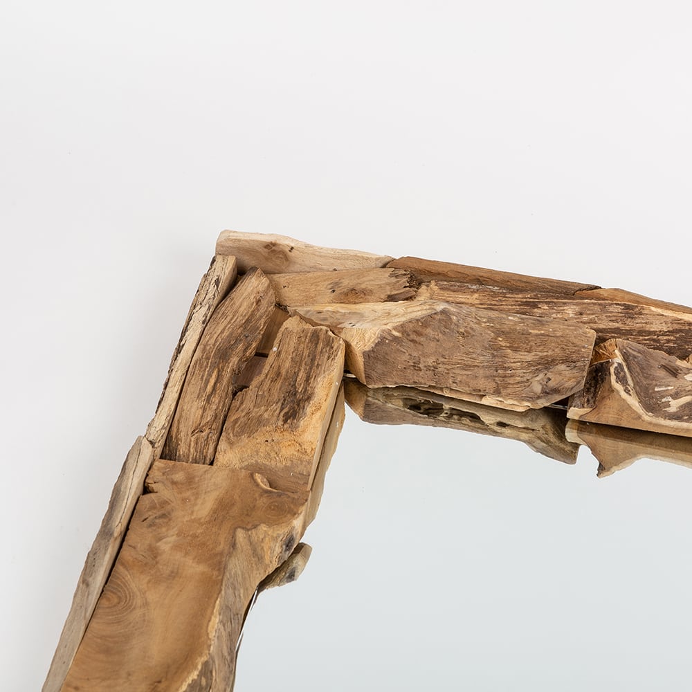 Espejo rectangular de madera