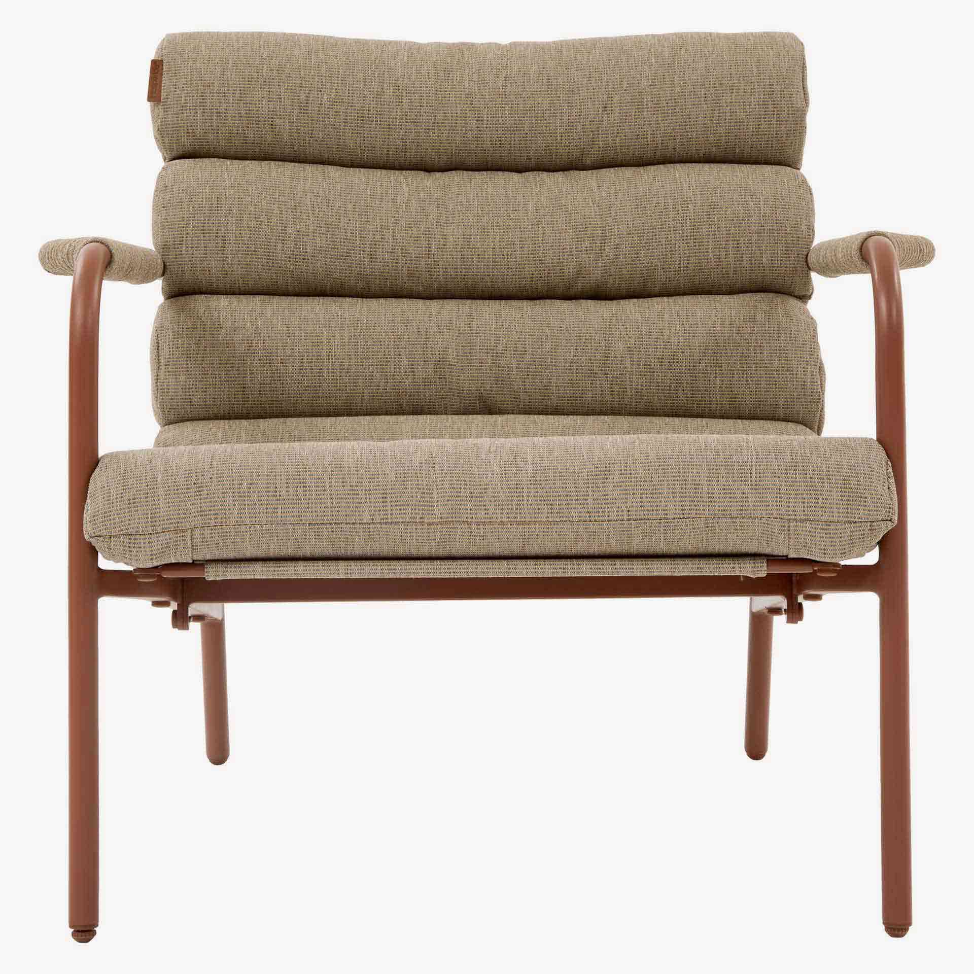 Conjunto de jard&iacute;n para 4 personas de acero caoba Solani