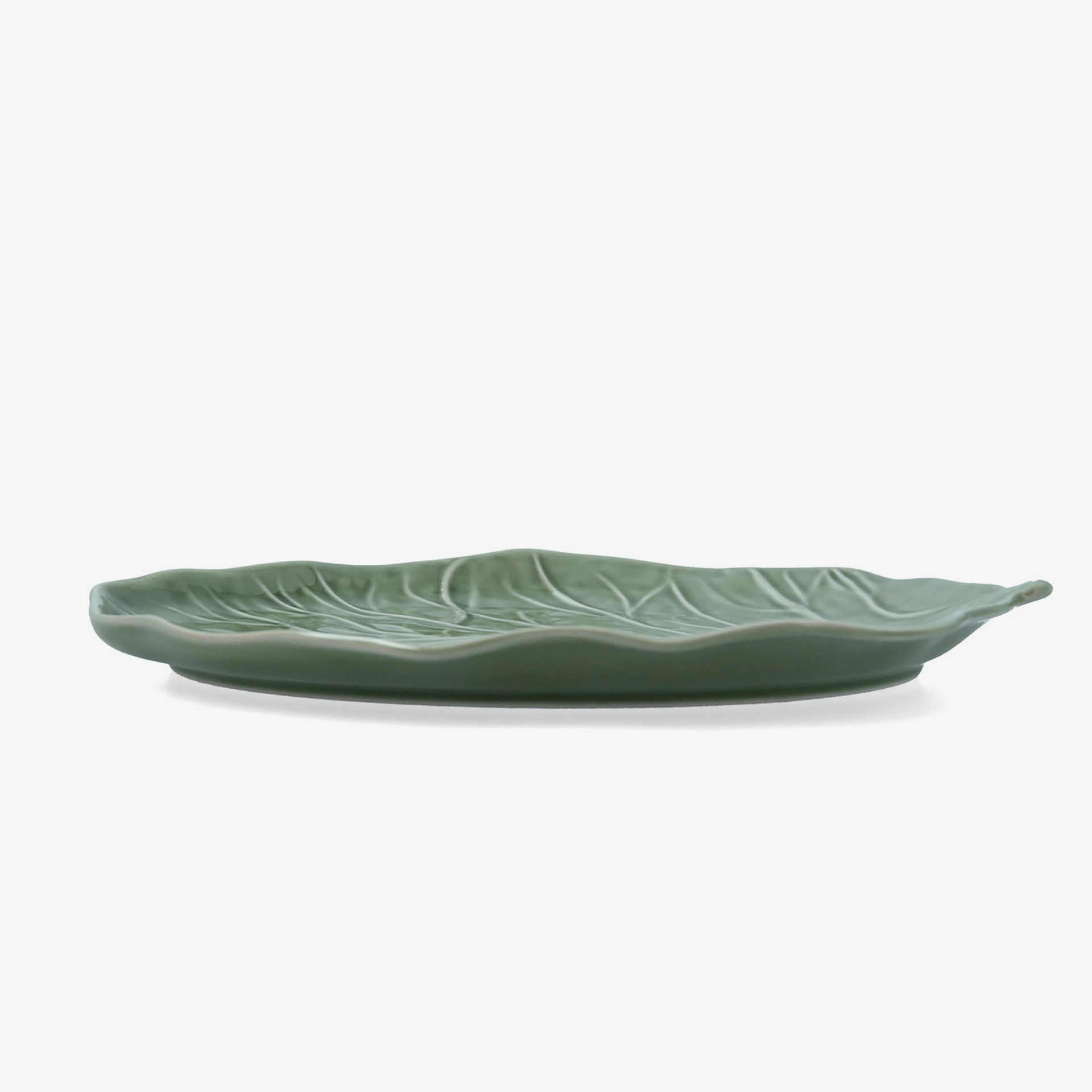 Bandeja de col verde de porcelana Huerta 25x21cm 