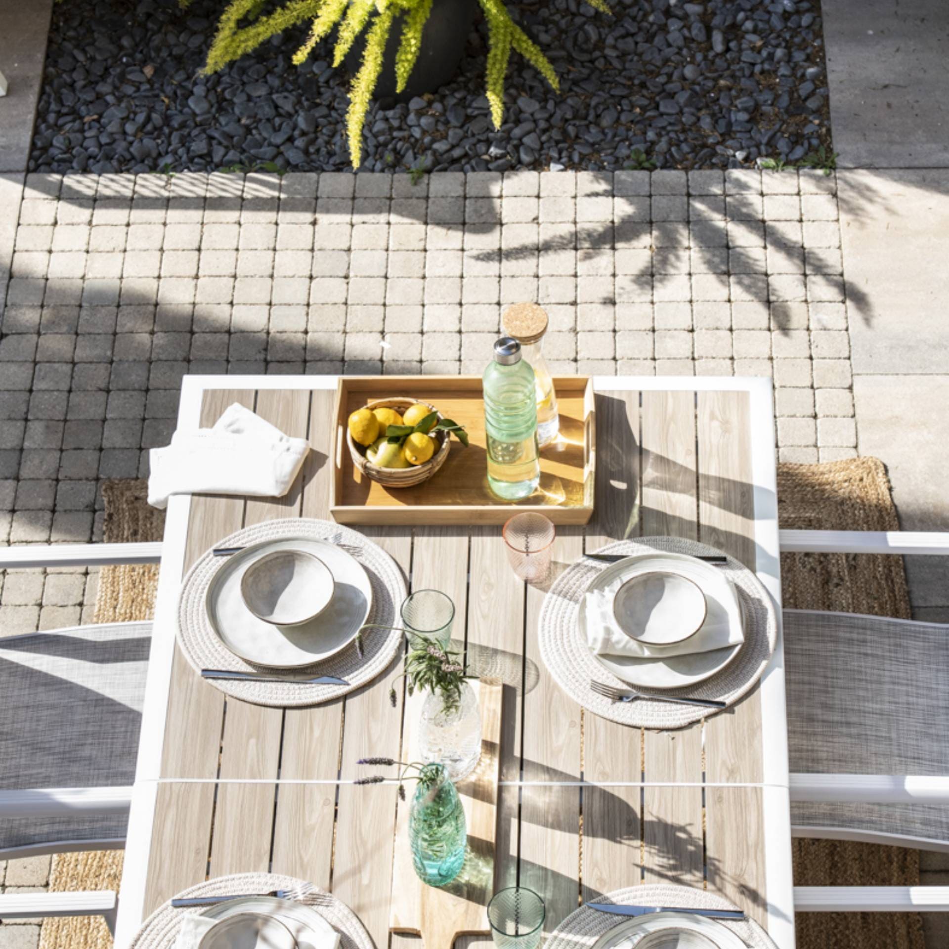 Mesa de aluminio extensible Saura 170/260x100x76cm