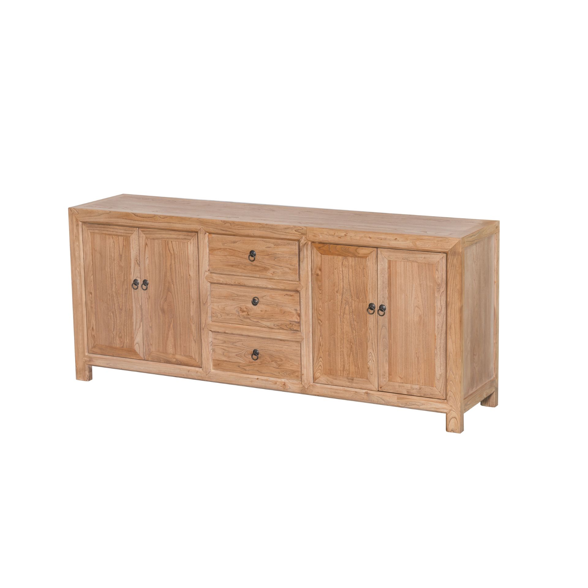 Aparador de madera de olmo reciclada N&aacute;poles 200x45x85cm