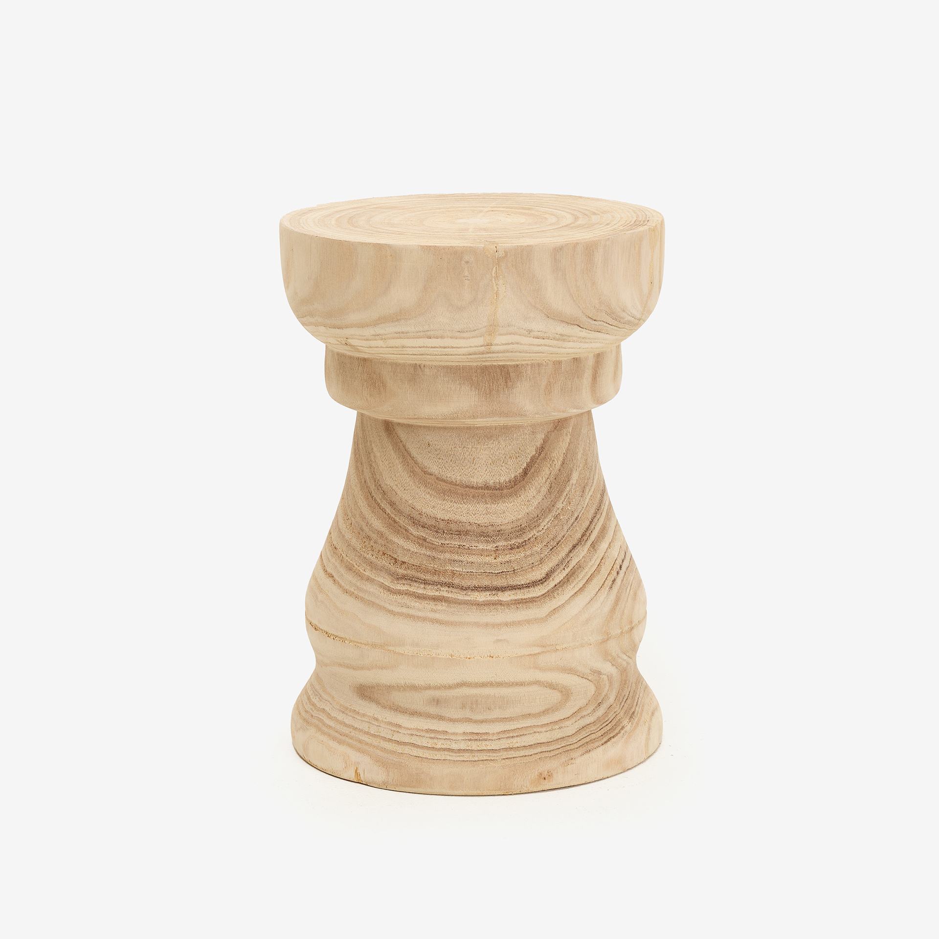 Mesa auxiliar de madera paulownia Adara &Oslash;28x40cm