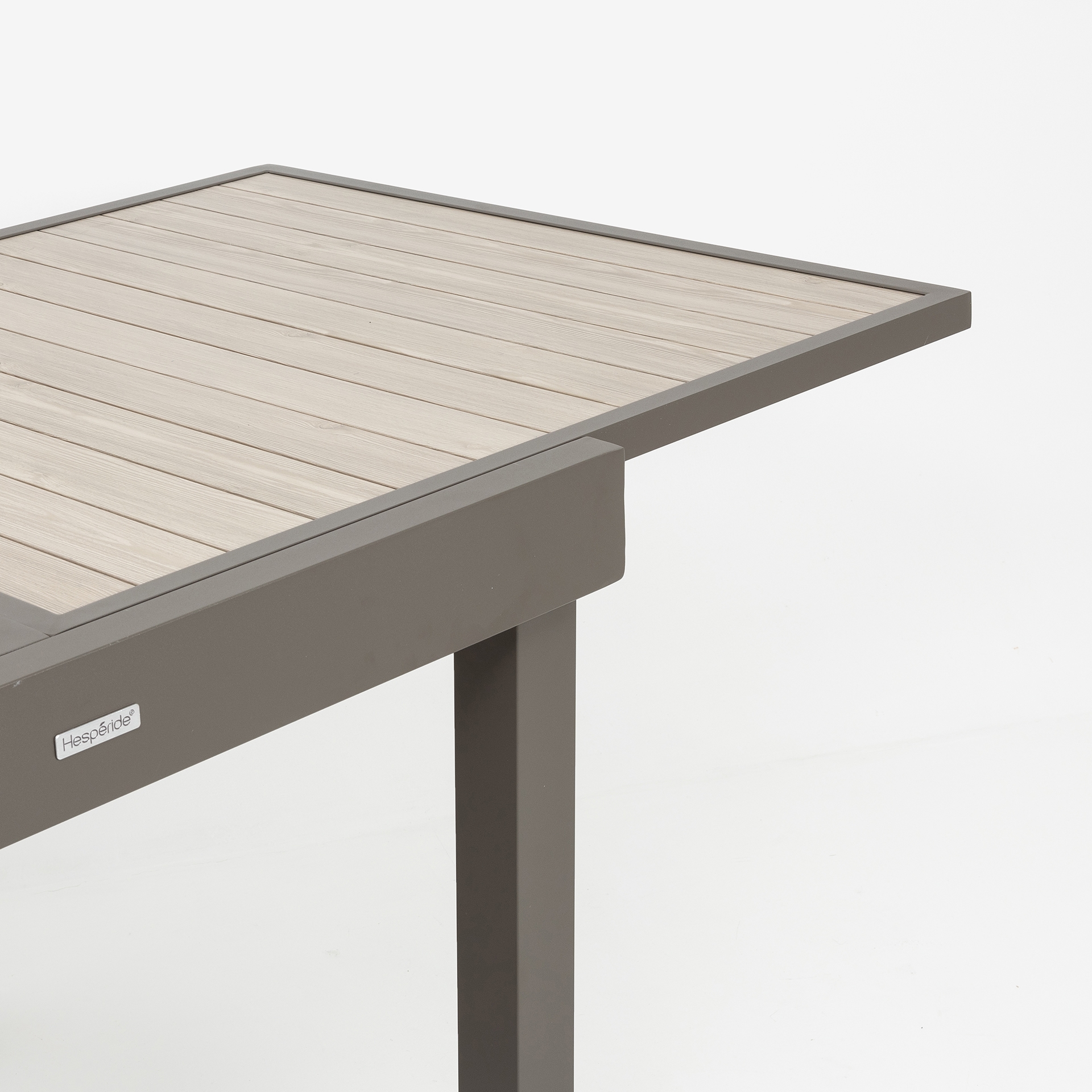 Mesa extensible gris de aluminio Palma 90/180cm