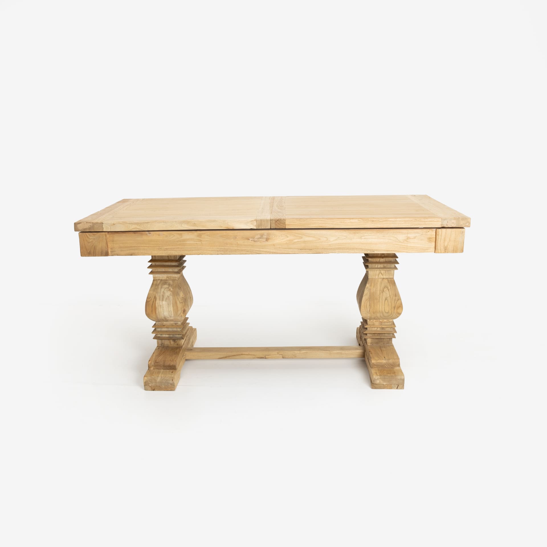 Mesa de comedor extensible de madera de olmo reciclada Toulouse 160/220x80x76cm