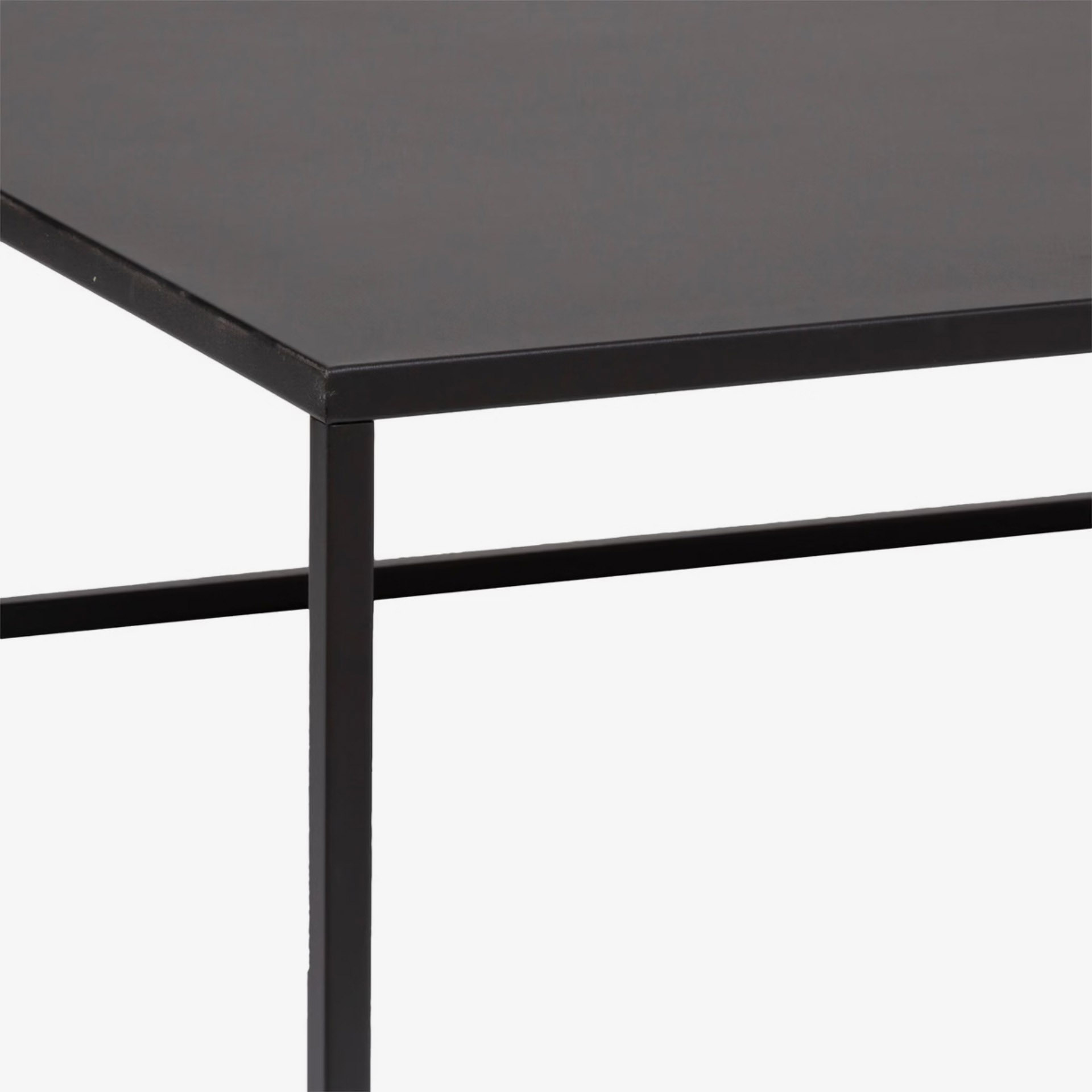 Mesa de centro negra de metal Ceyra 100x100cm