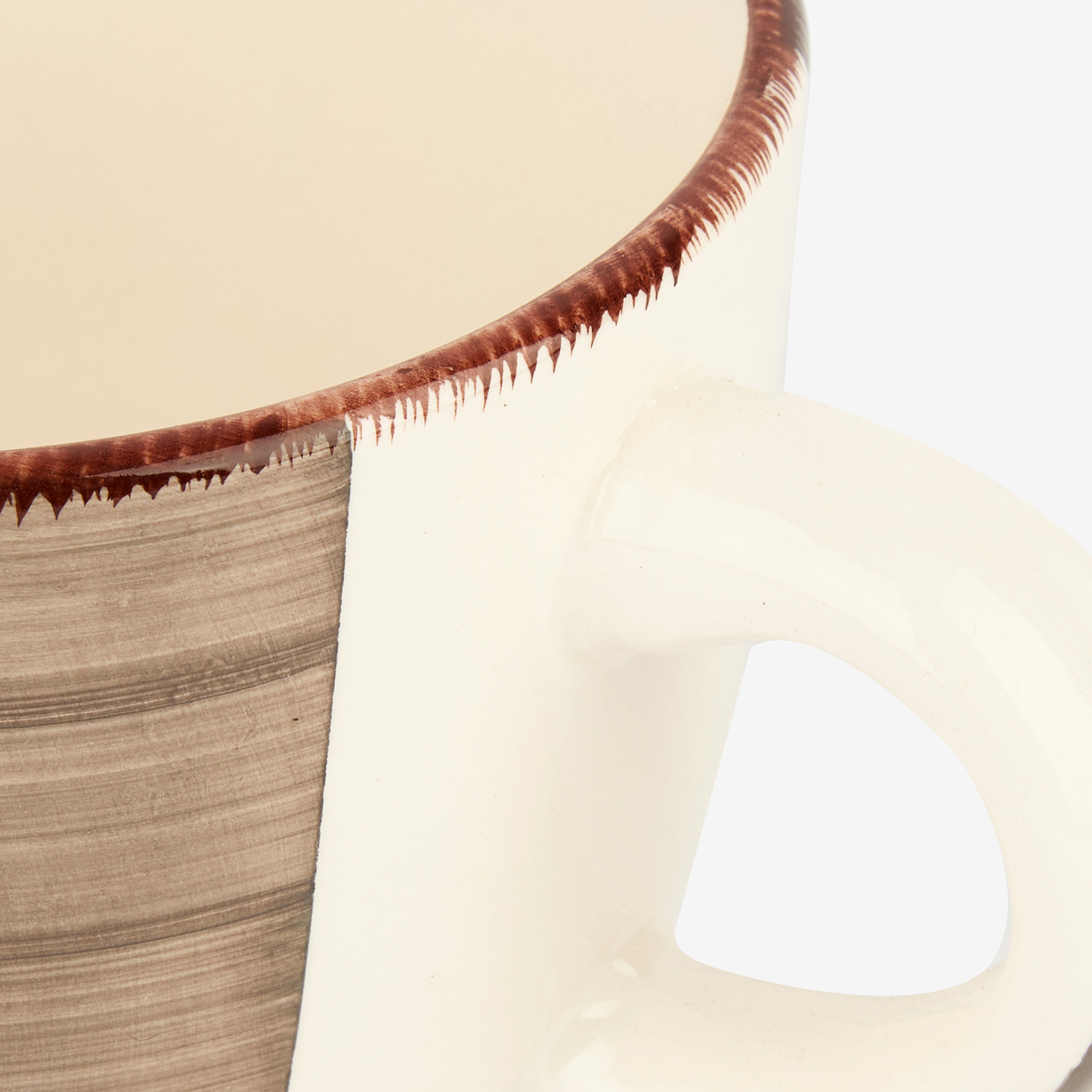 Taza jumbo de gres gris Bernal Ø8x11cm 43cl