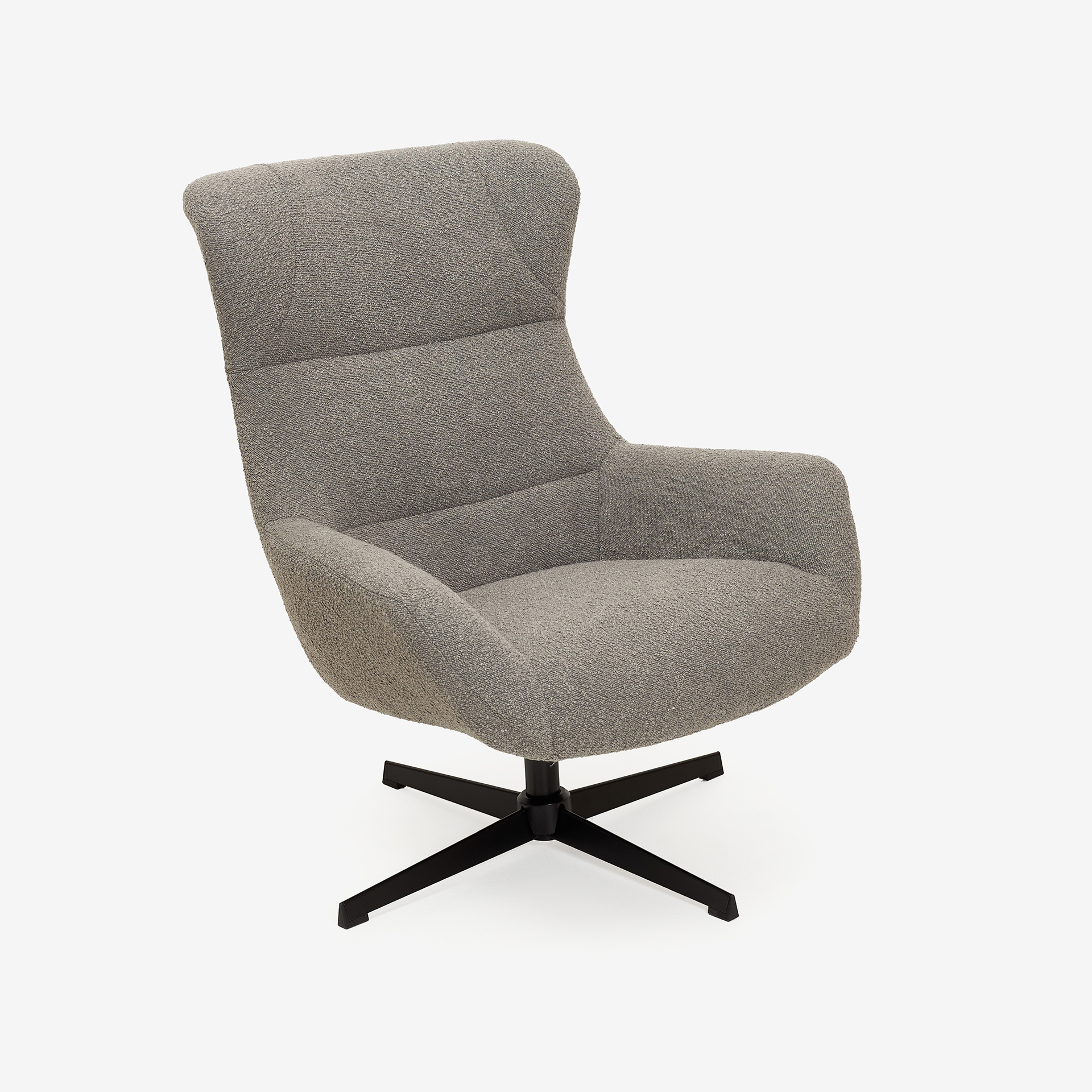 Butaca giratoria gris Celida 81x89x101cm Clau&Chloe