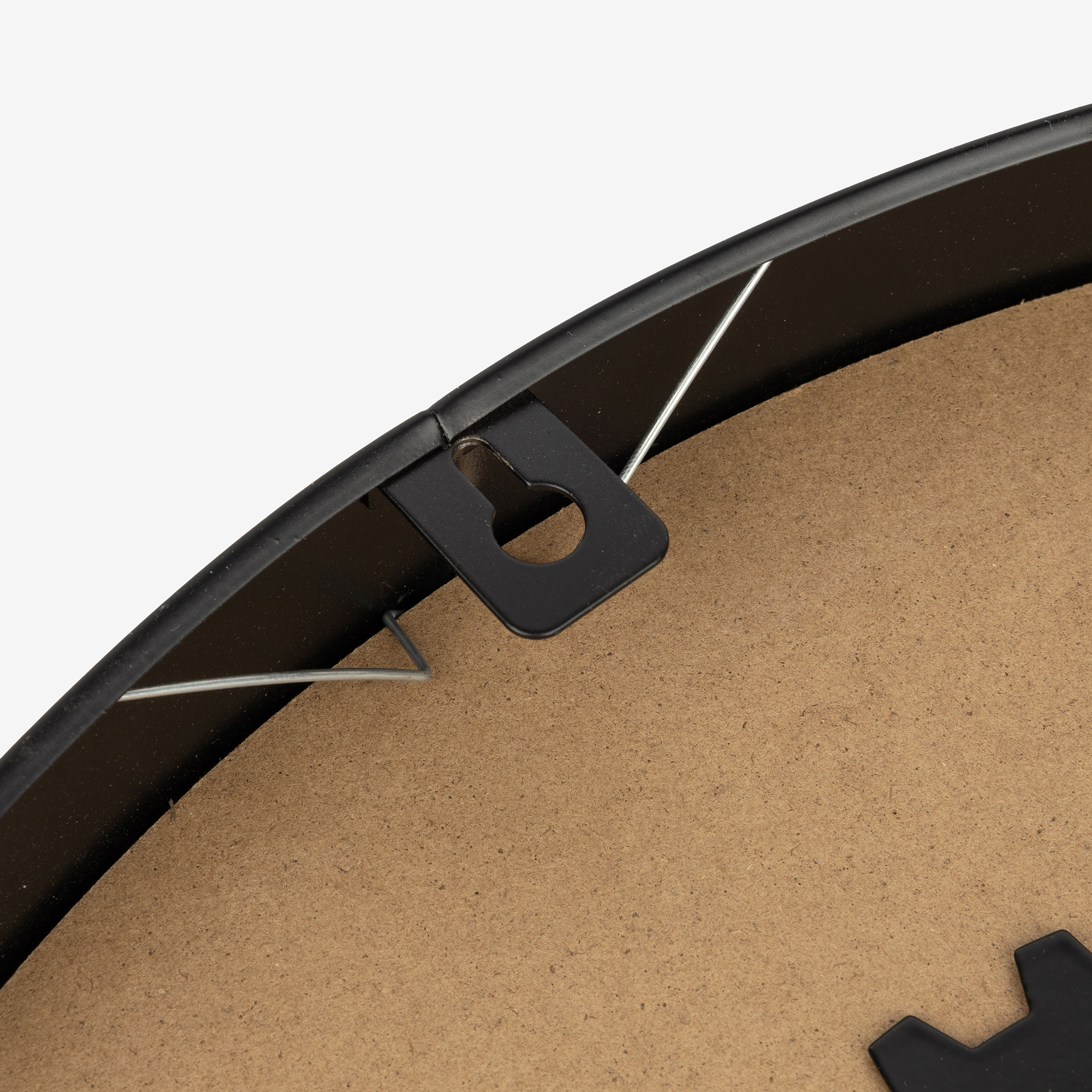 Reloj de pared de metal negro &Oslash;48cm