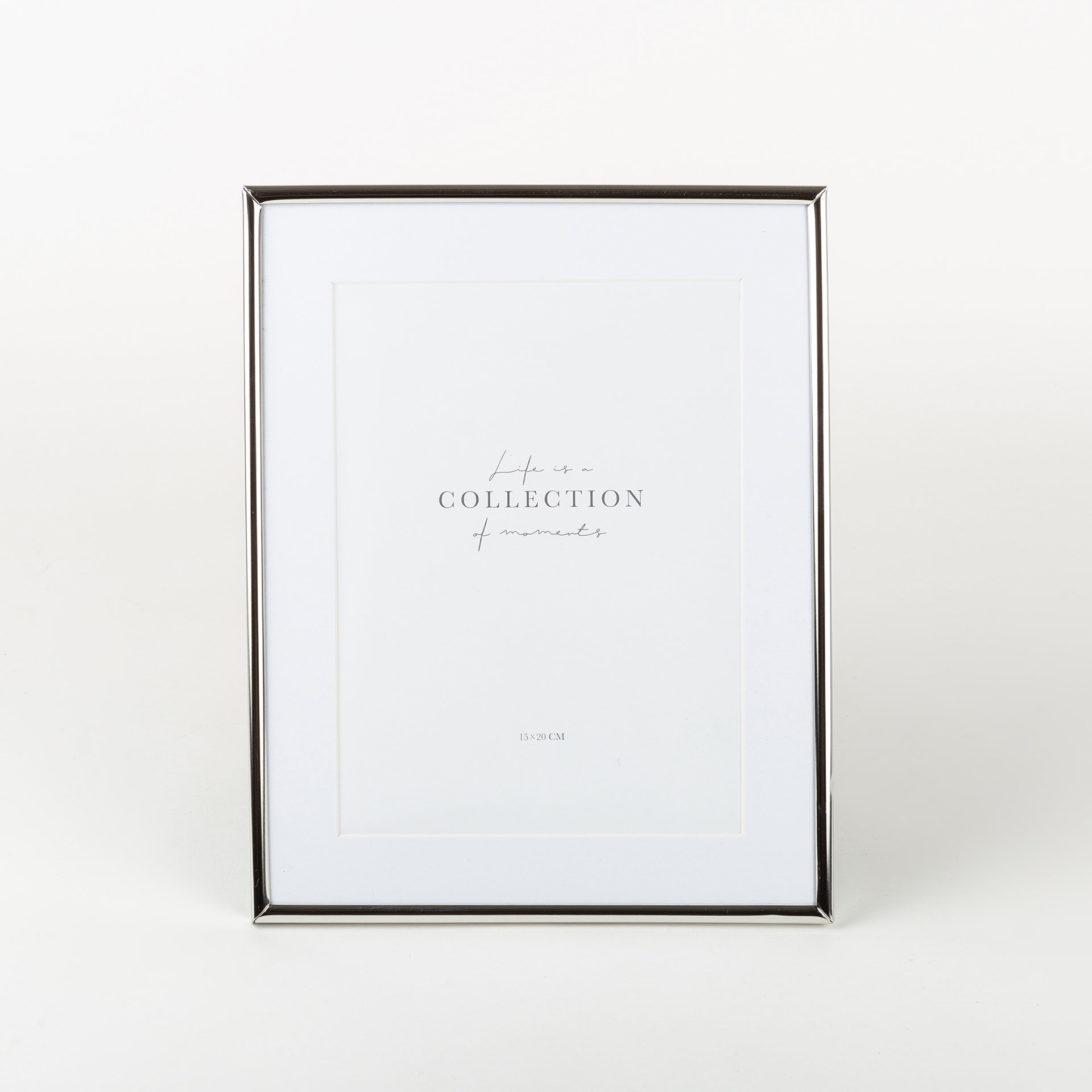 Marco de fotos de metal plateado Kilim 15x20cm