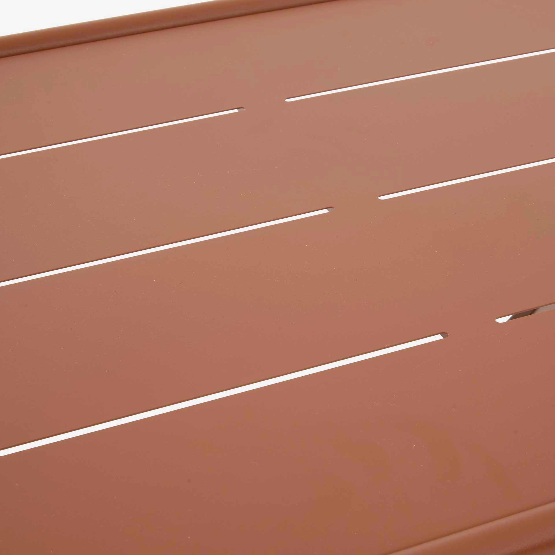 Conjunto de jard&iacute;n para 4 personas de acero caoba Solani