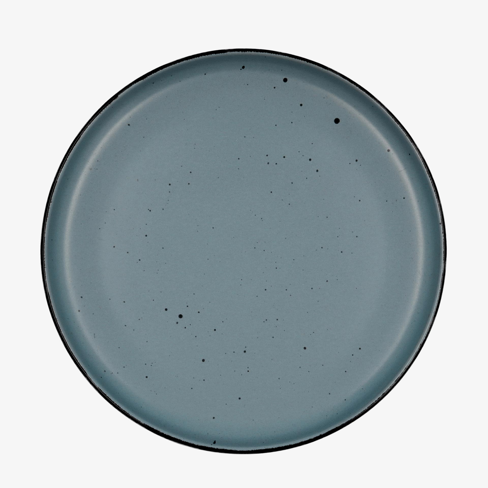 Vajilla de 12 piezas de cer&aacute;mica azul Iria