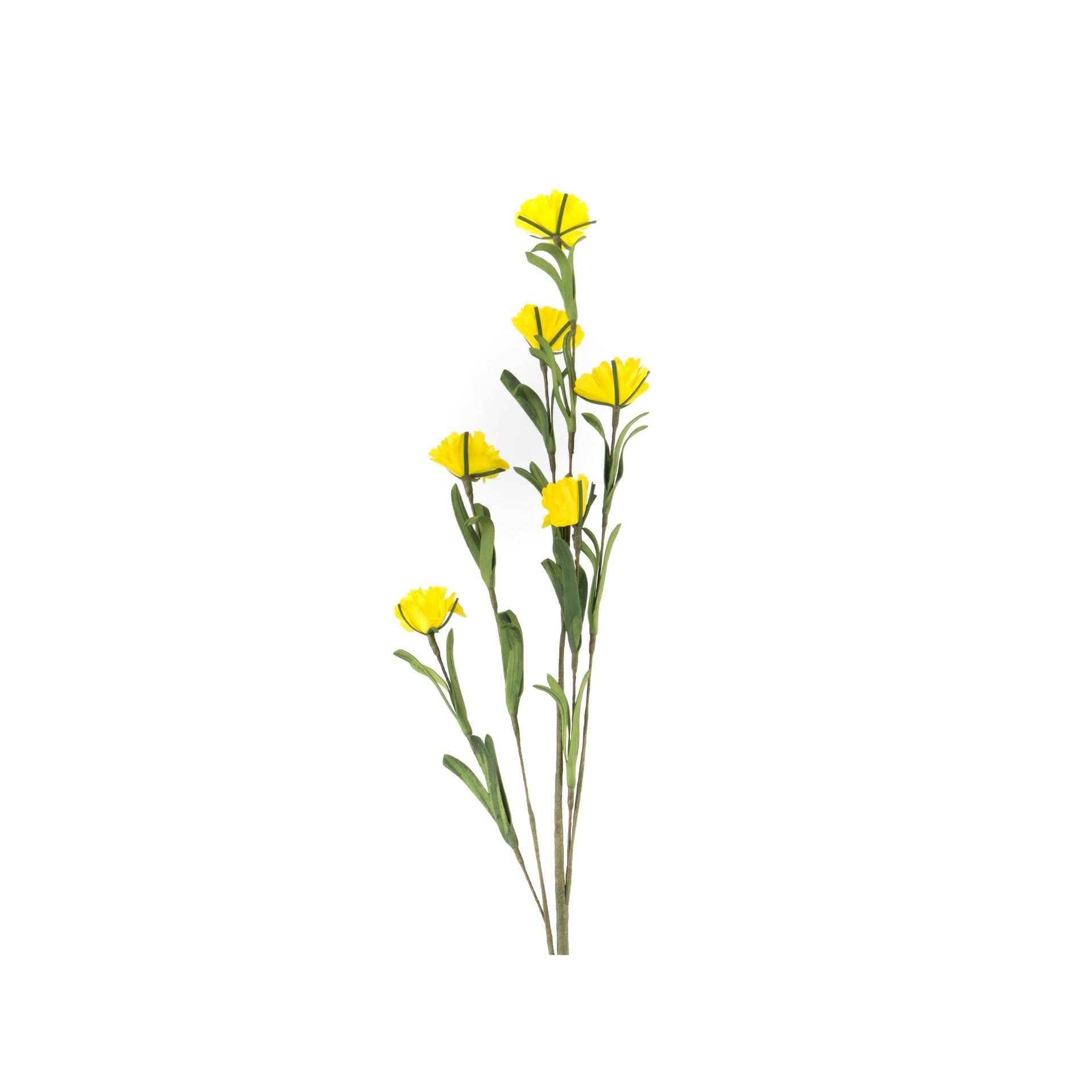 Ramo de claveles artificiales amarillo 72cm